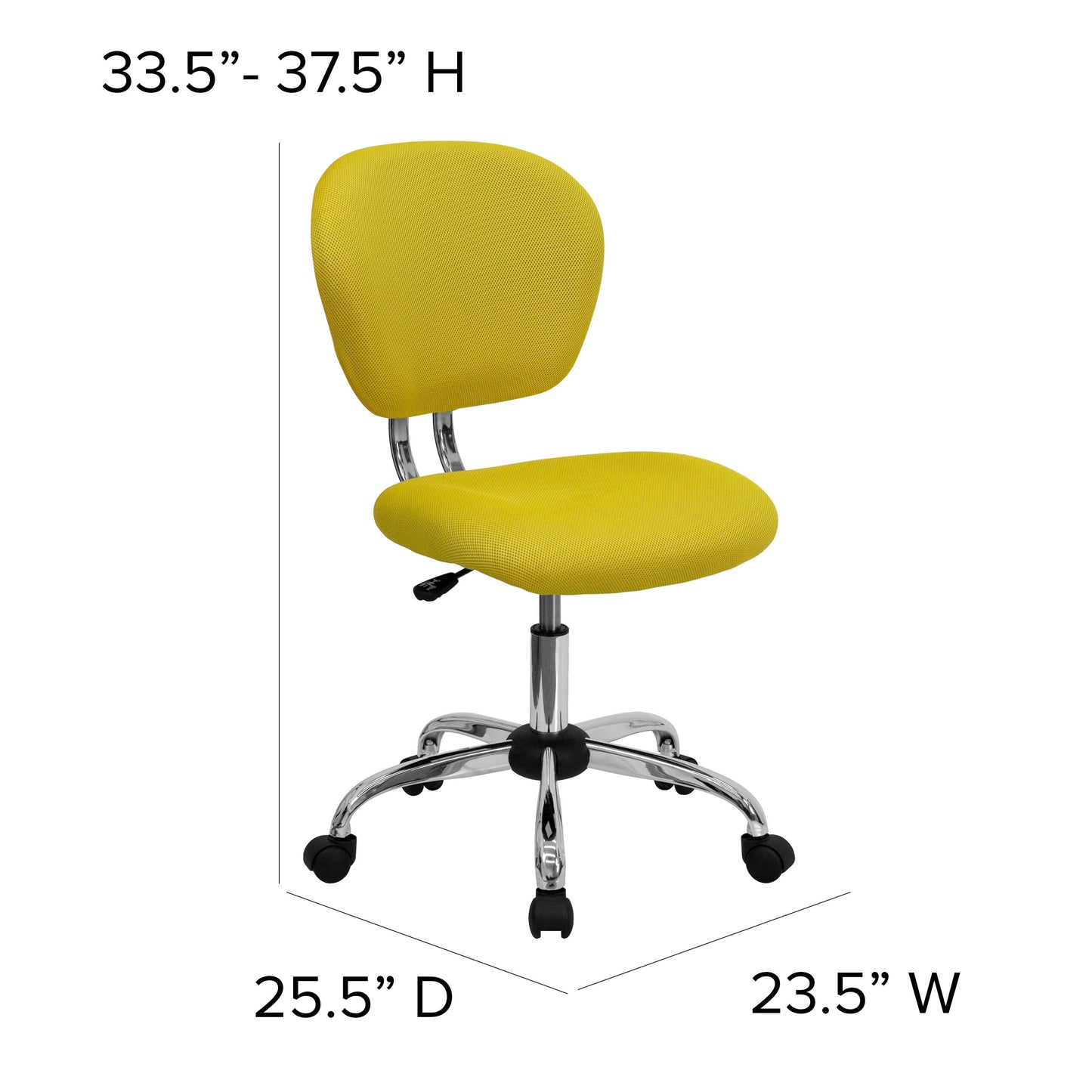 Yellow Mid-Back Task Chair H-2376-F-YEL-GG