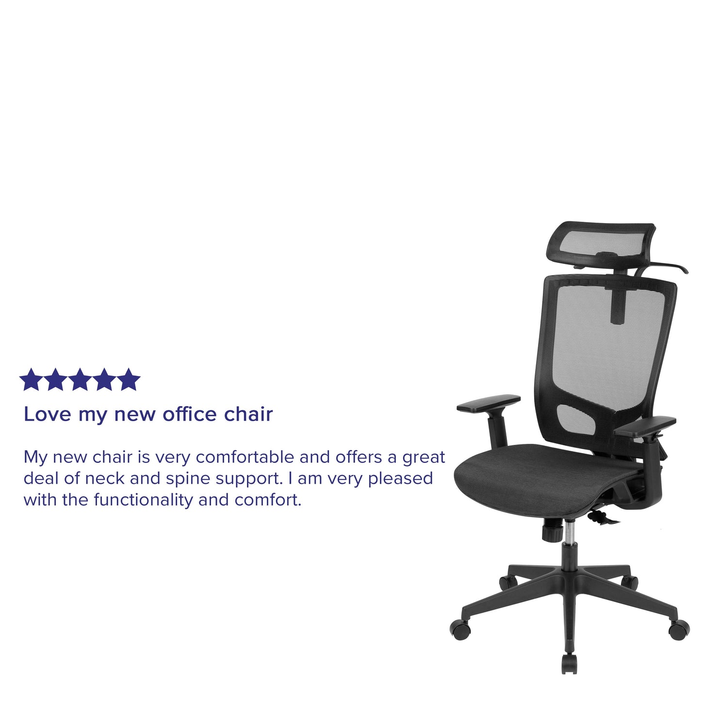 Black Mesh Office Chair H-2809-1KY-BK-GG