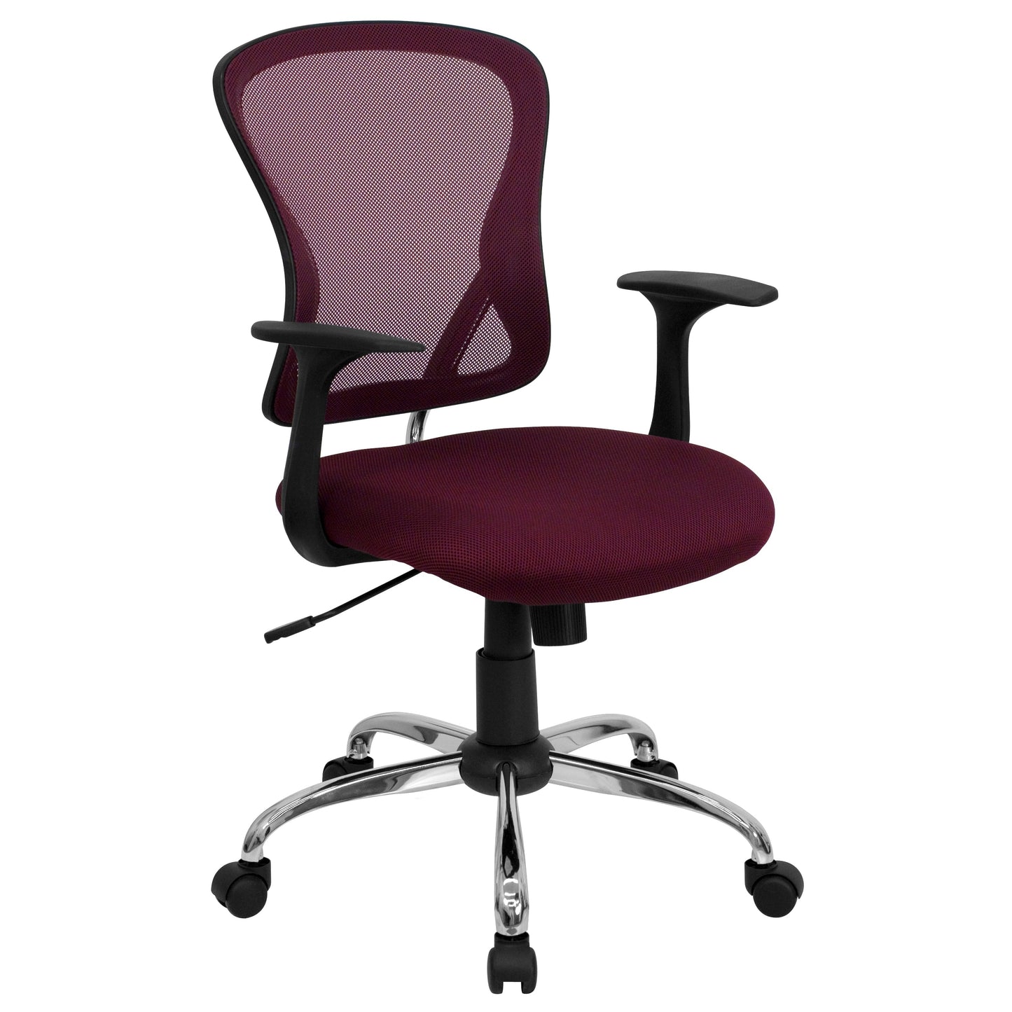 Burgundy Mid-Back Task Chair H-8369F-ALL-BY-GG