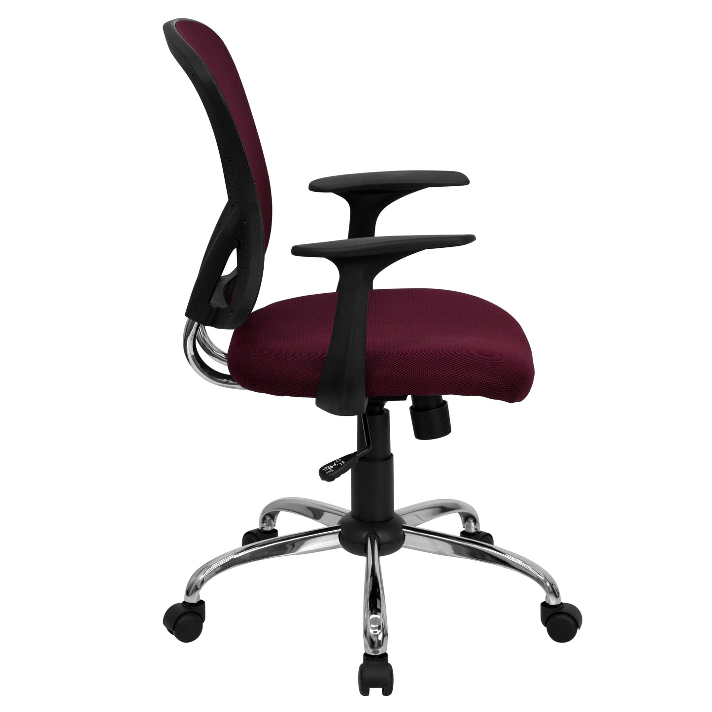 Burgundy Mid-Back Task Chair H-8369F-ALL-BY-GG