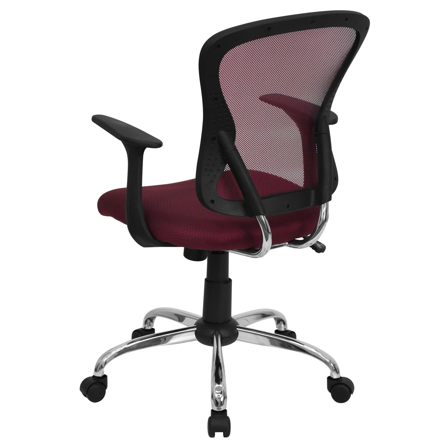 Burgundy Mid-Back Task Chair H-8369F-ALL-BY-GG