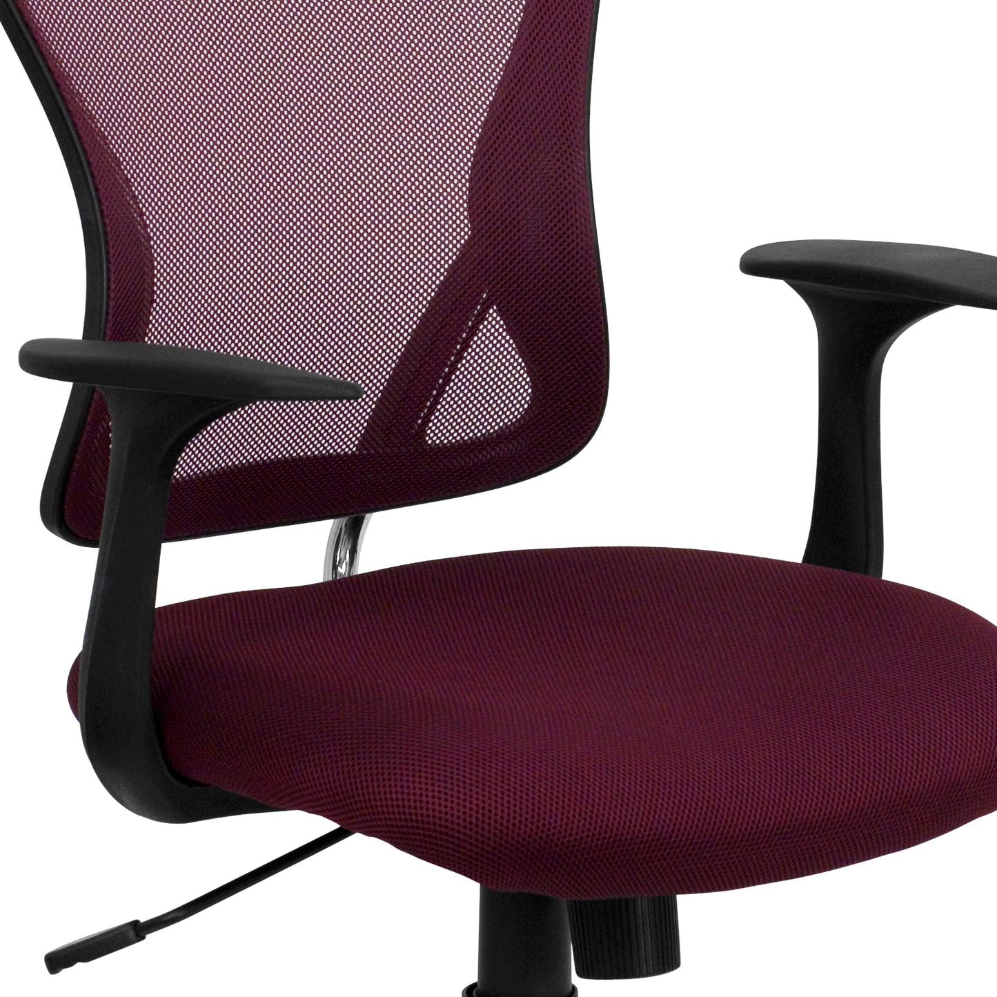 Burgundy Mid-Back Task Chair H-8369F-ALL-BY-GG