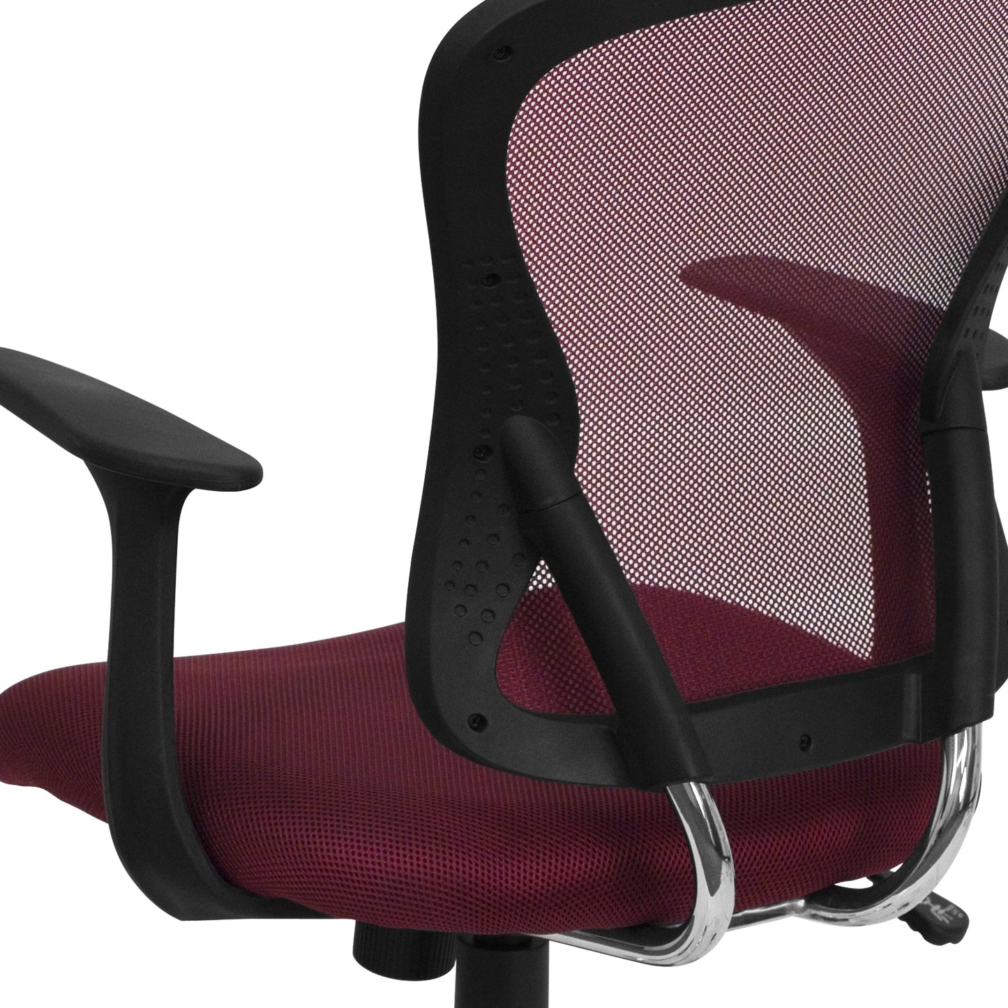 Burgundy Mid-Back Task Chair H-8369F-ALL-BY-GG