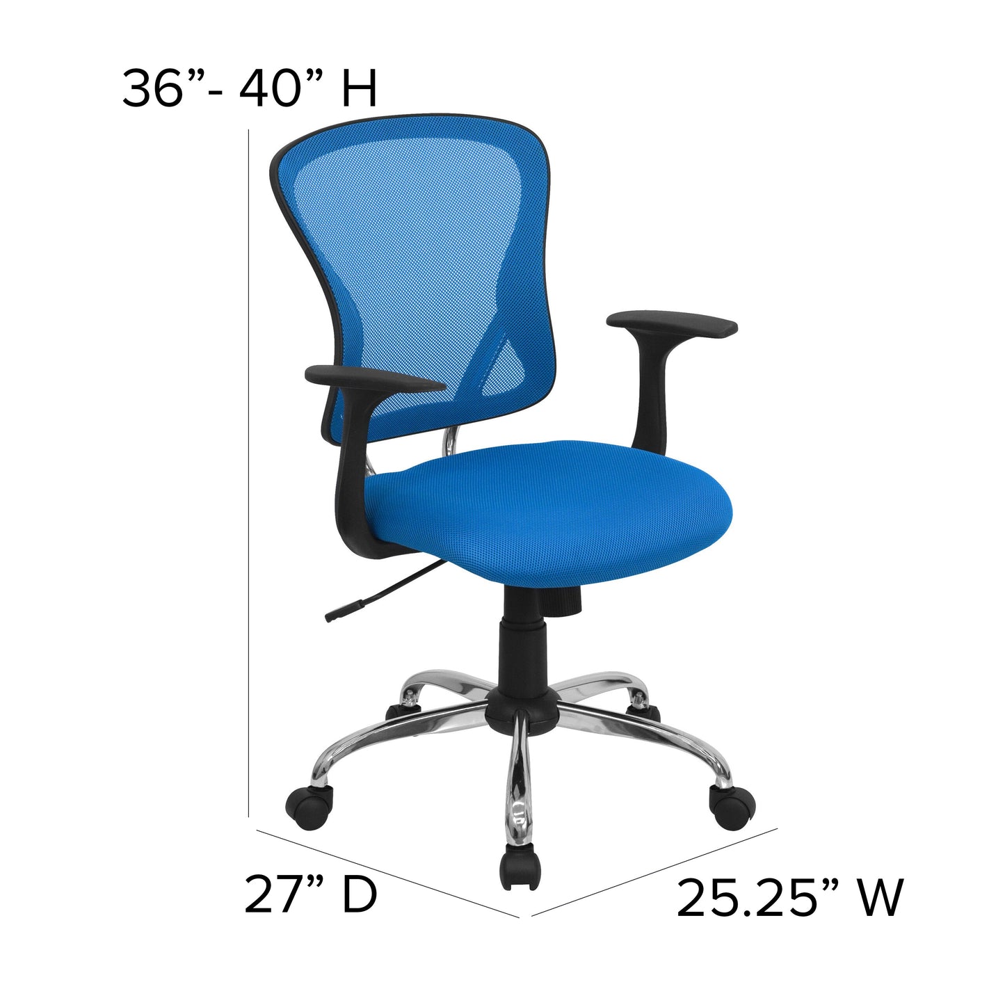 Blue Mid-Back Task Chair H-8369F-BL-GG