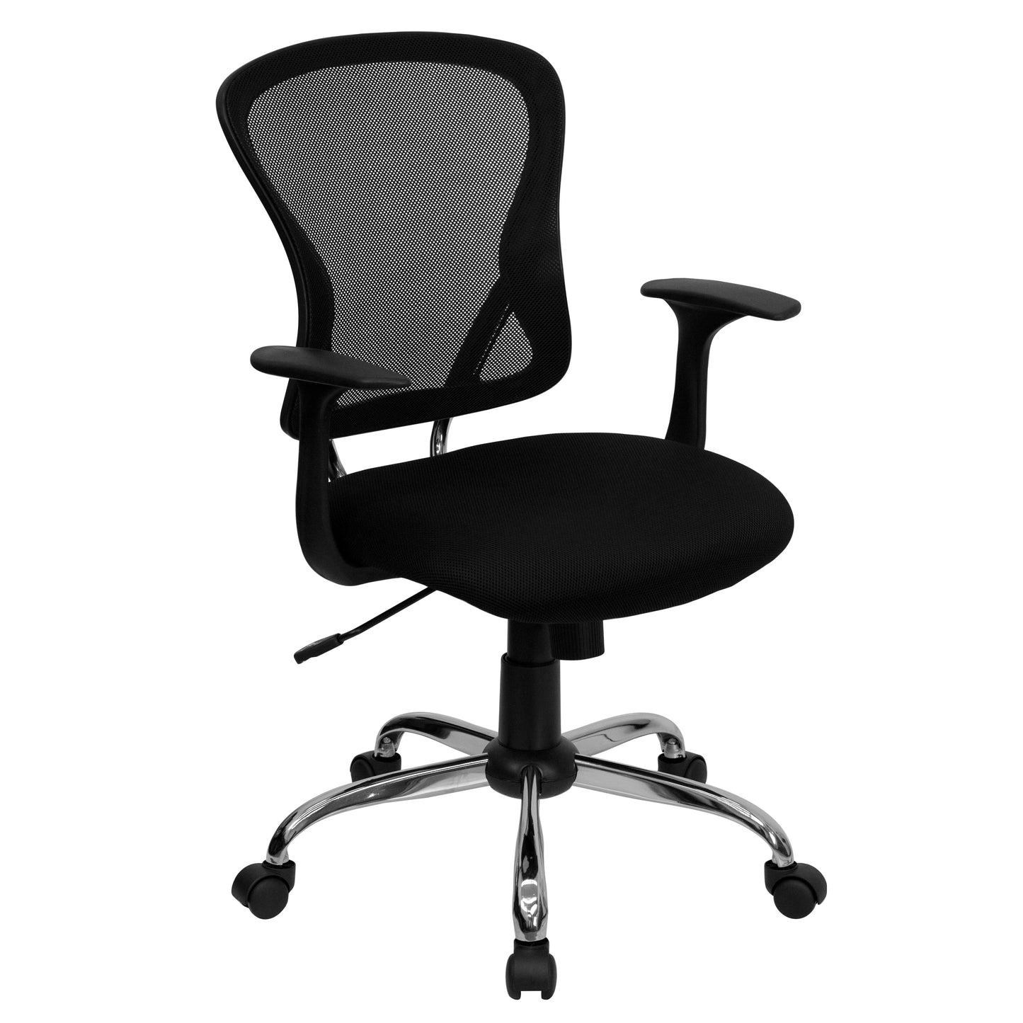 Black Mid-Back Task Chair H-8369F-BLK-GG