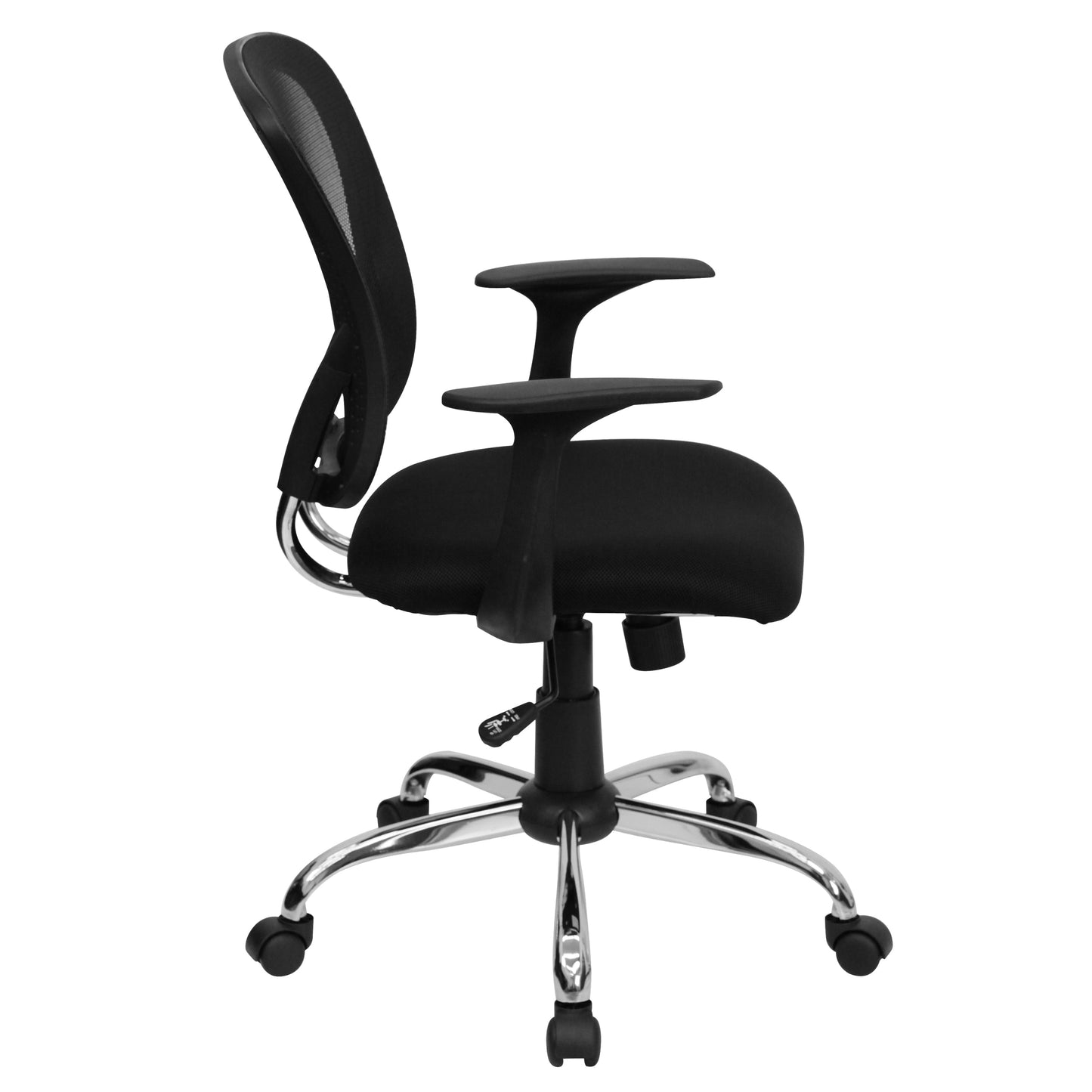 Black Mid-Back Task Chair H-8369F-BLK-GG