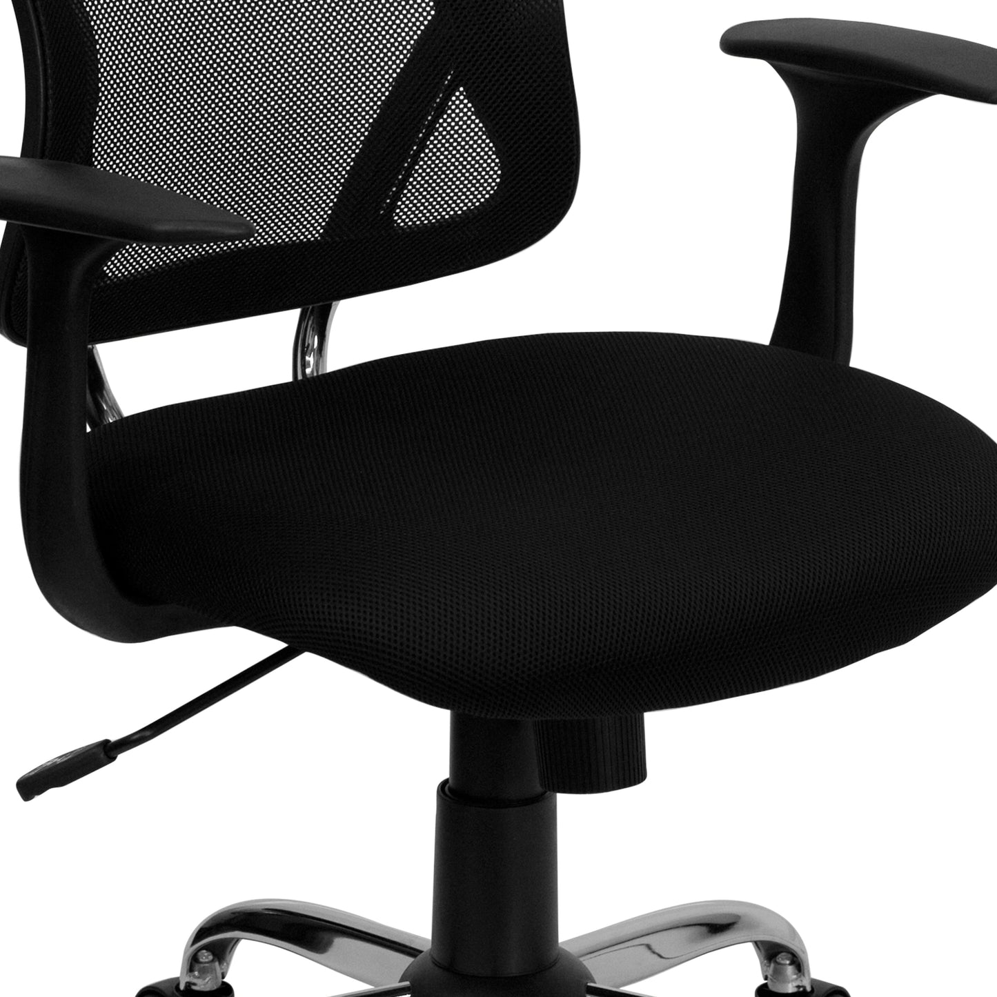 Black Mid-Back Task Chair H-8369F-BLK-GG