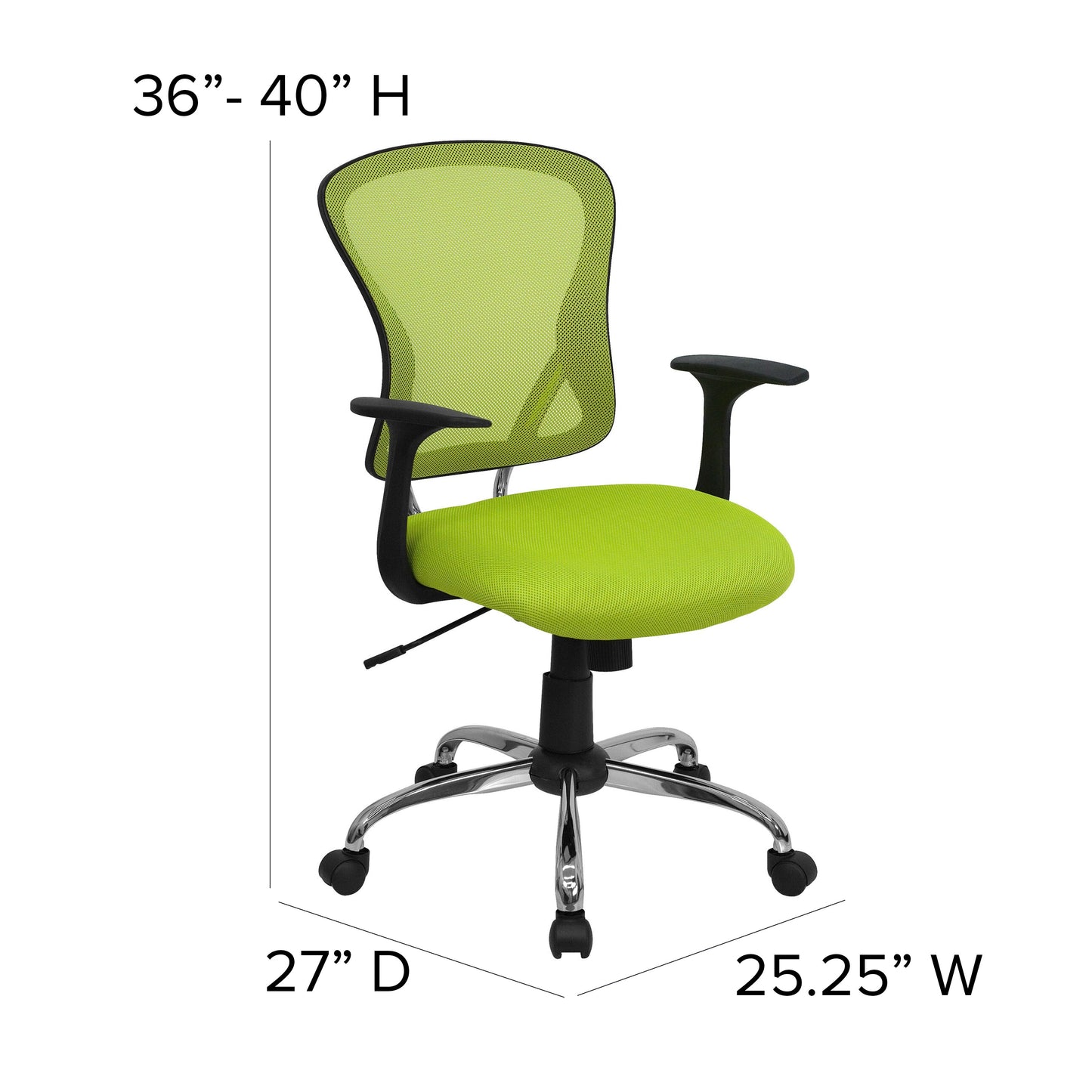 Green Mid-Back Task Chair H-8369F-GN-GG