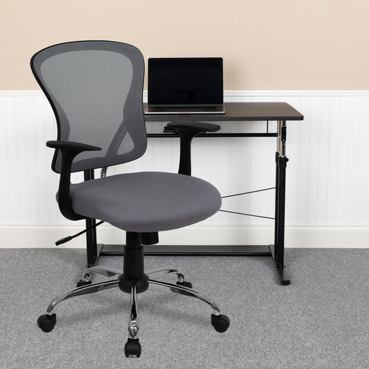 Gray Mid-Back Task Chair H-8369F-GY-GG