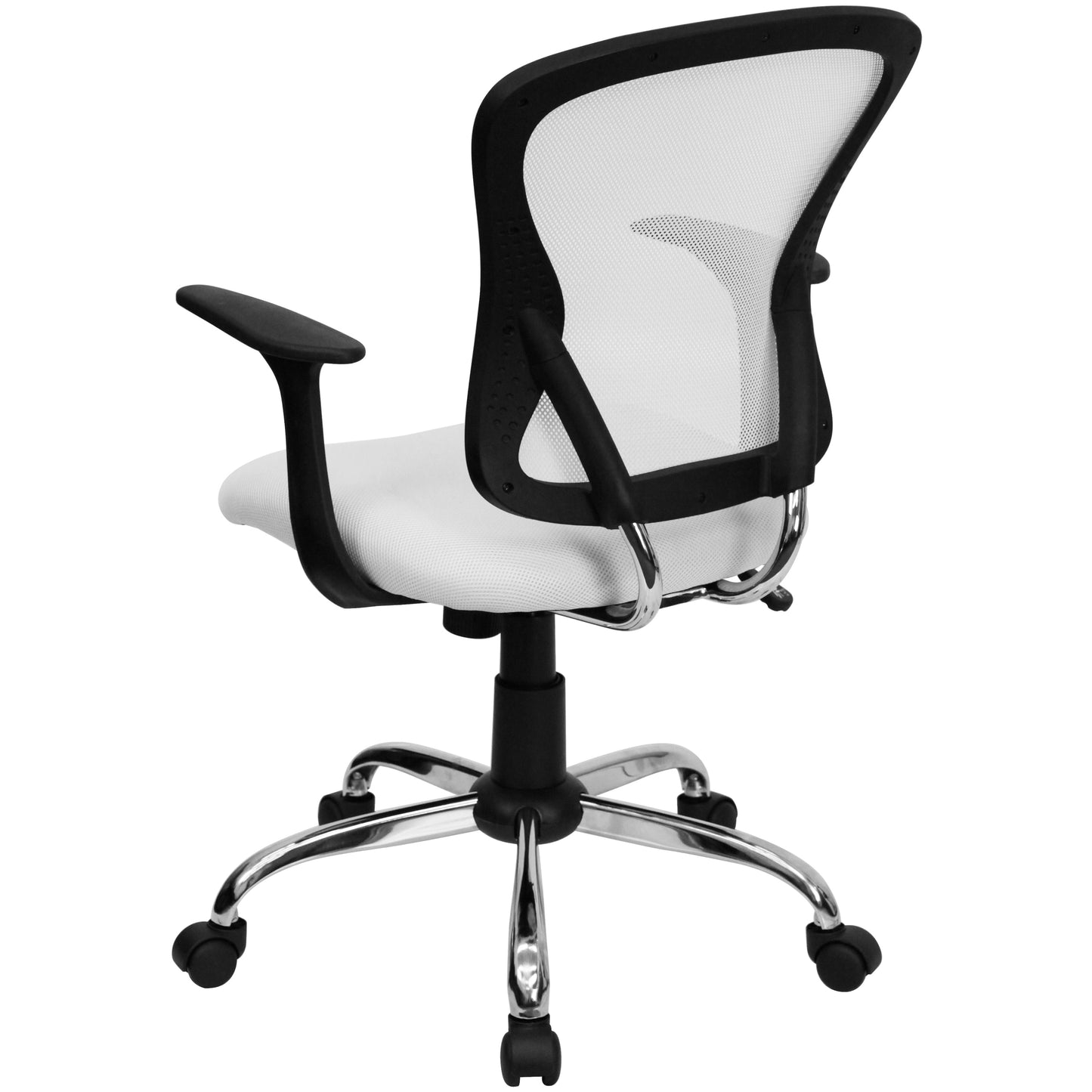 White Mid-Back Task Chair H-8369F-WHT-GG