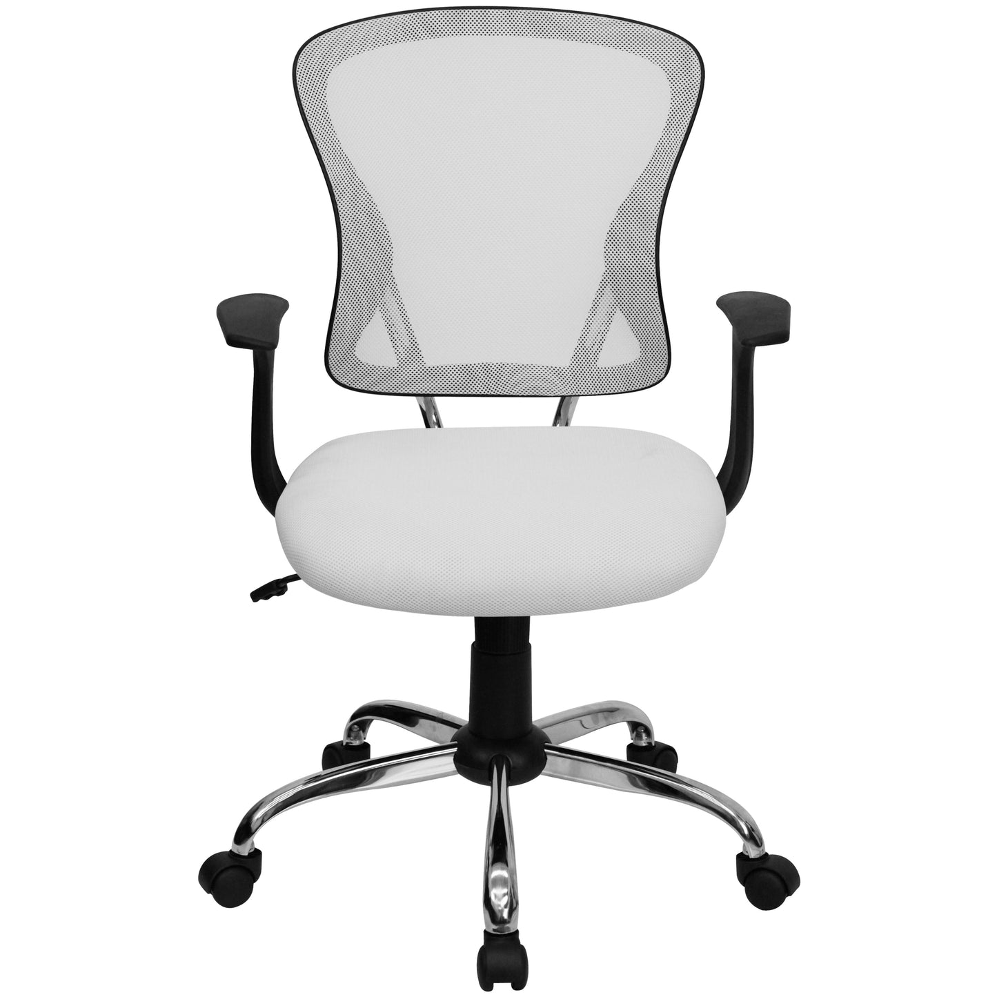 White Mid-Back Task Chair H-8369F-WHT-GG