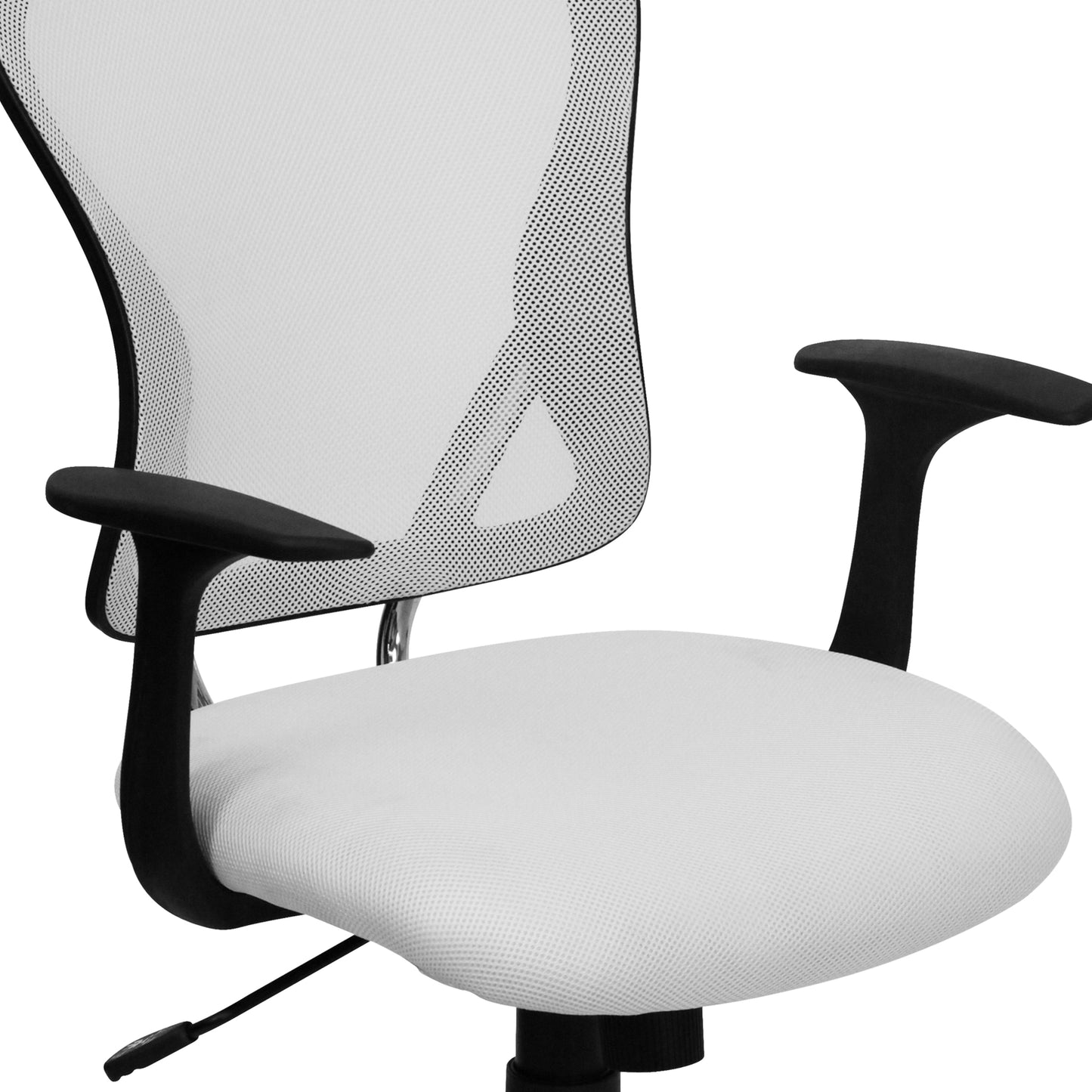 White Mid-Back Task Chair H-8369F-WHT-GG