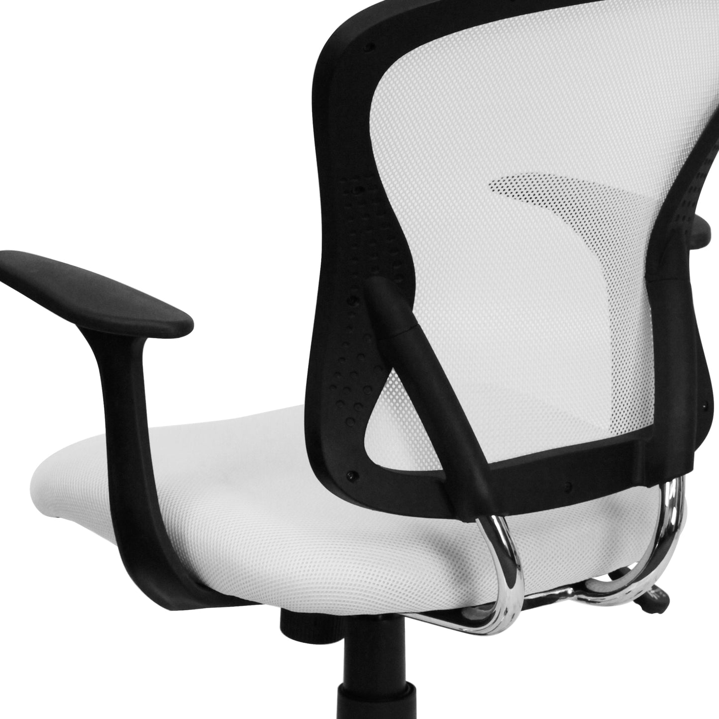 White Mid-Back Task Chair H-8369F-WHT-GG