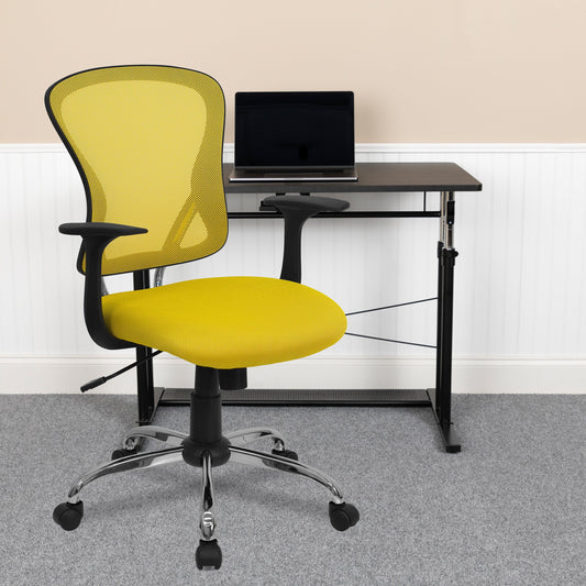 Yellow Mid-Back Task Chair H-8369F-YEL-GG