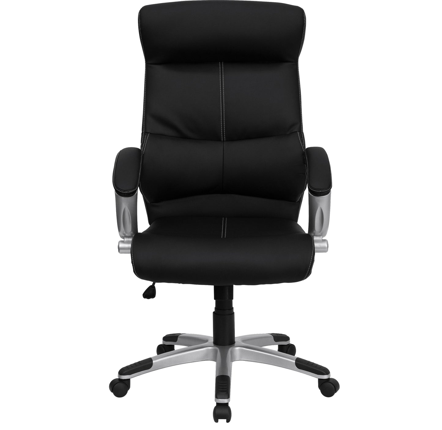 Black High Back Leather Chair H-9637L-1C-HIGH-GG