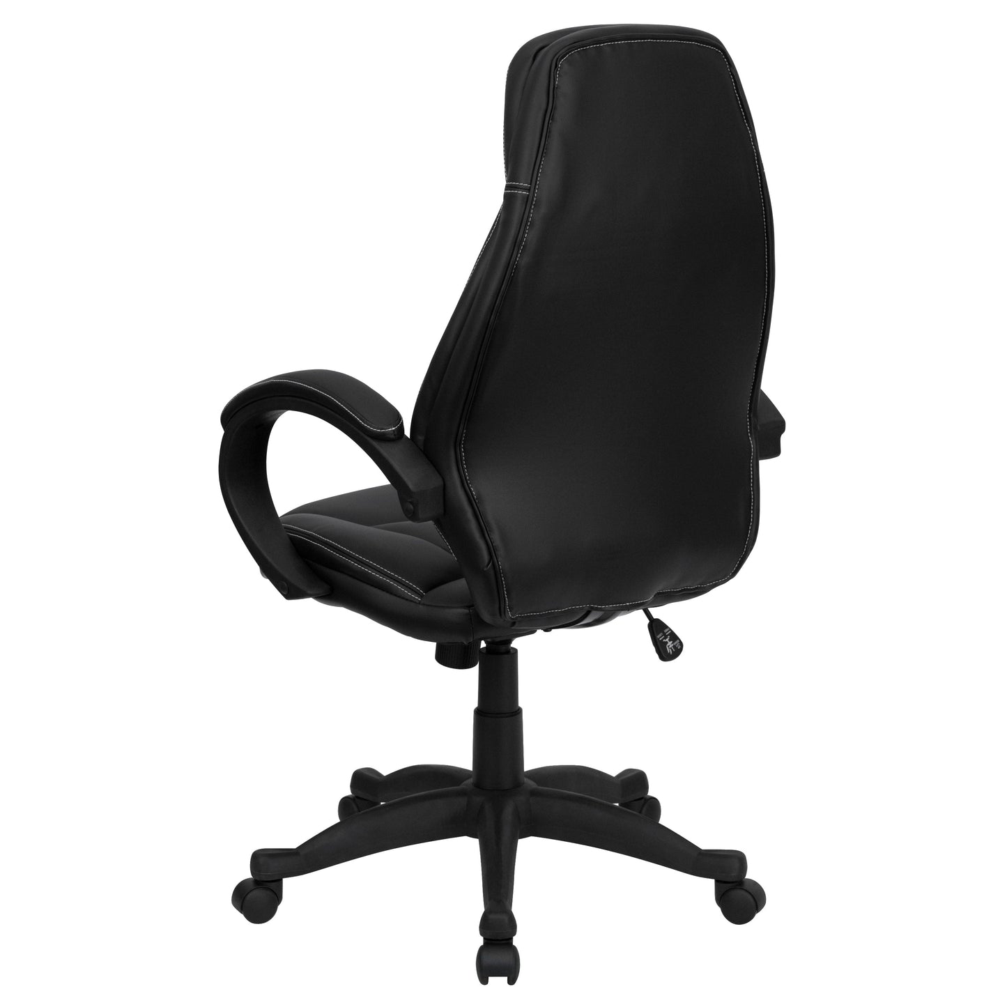 Black High Back Leather Chair H-HLC-0005-HIGH-1B-GG