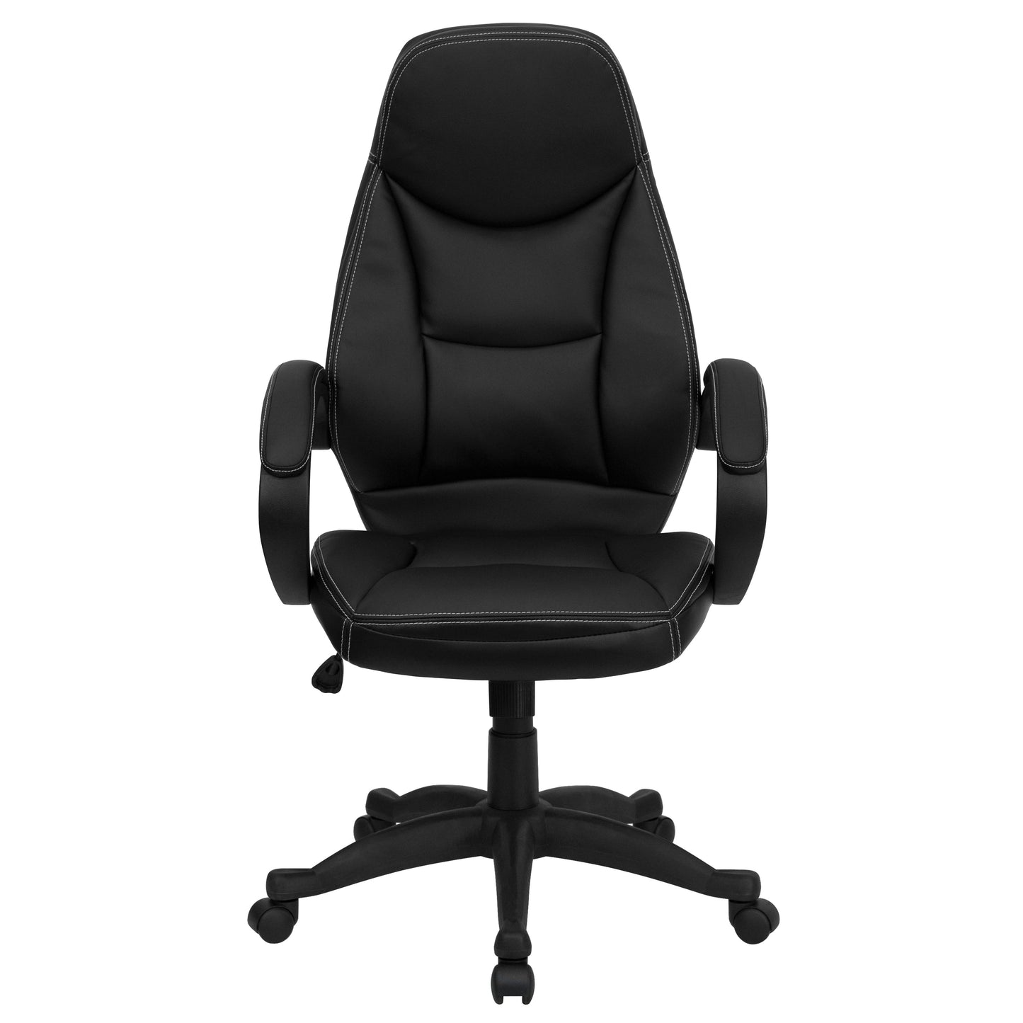 Black High Back Leather Chair H-HLC-0005-HIGH-1B-GG