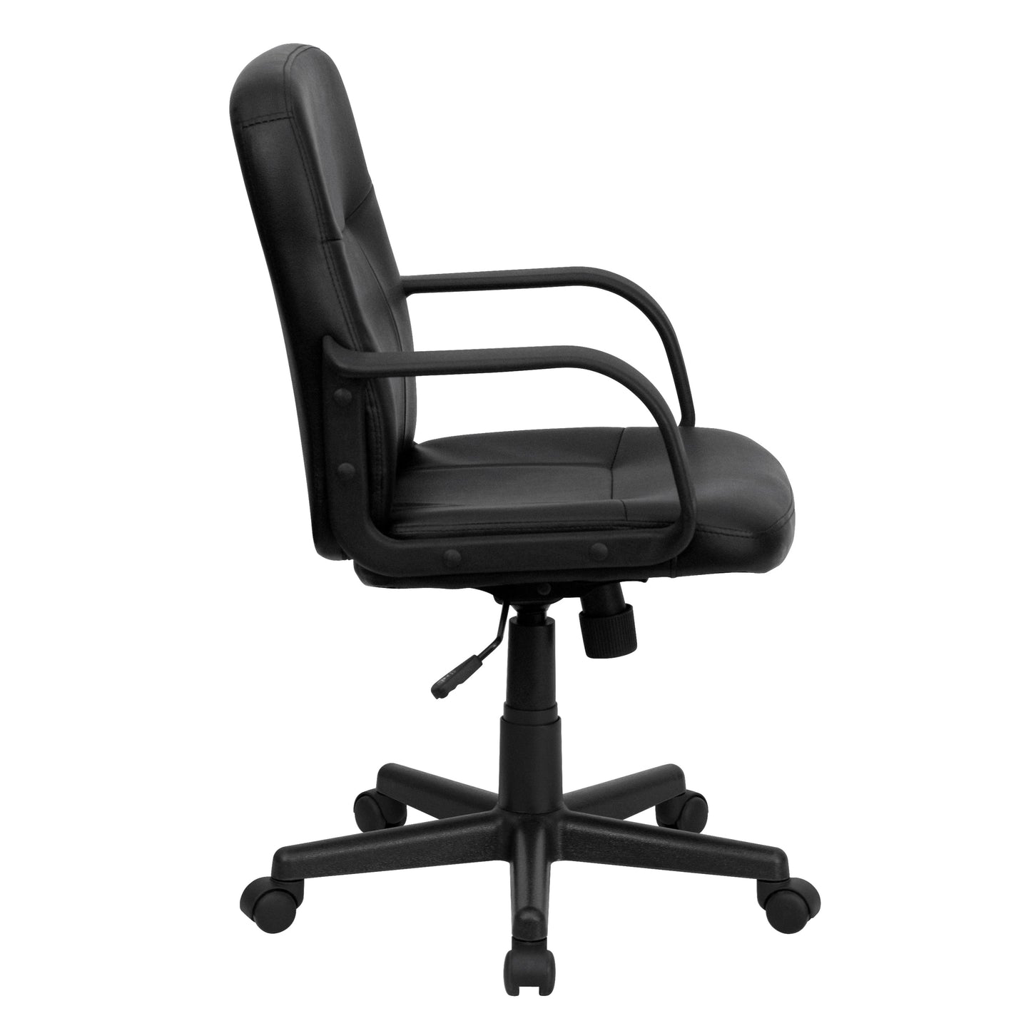 Black Mid-Back Vinyl Chair H8020-GG