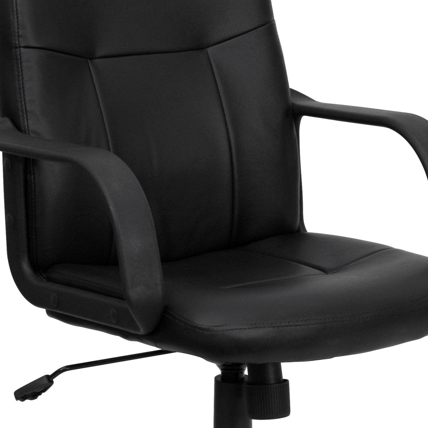 Black Mid-Back Vinyl Chair H8020-GG