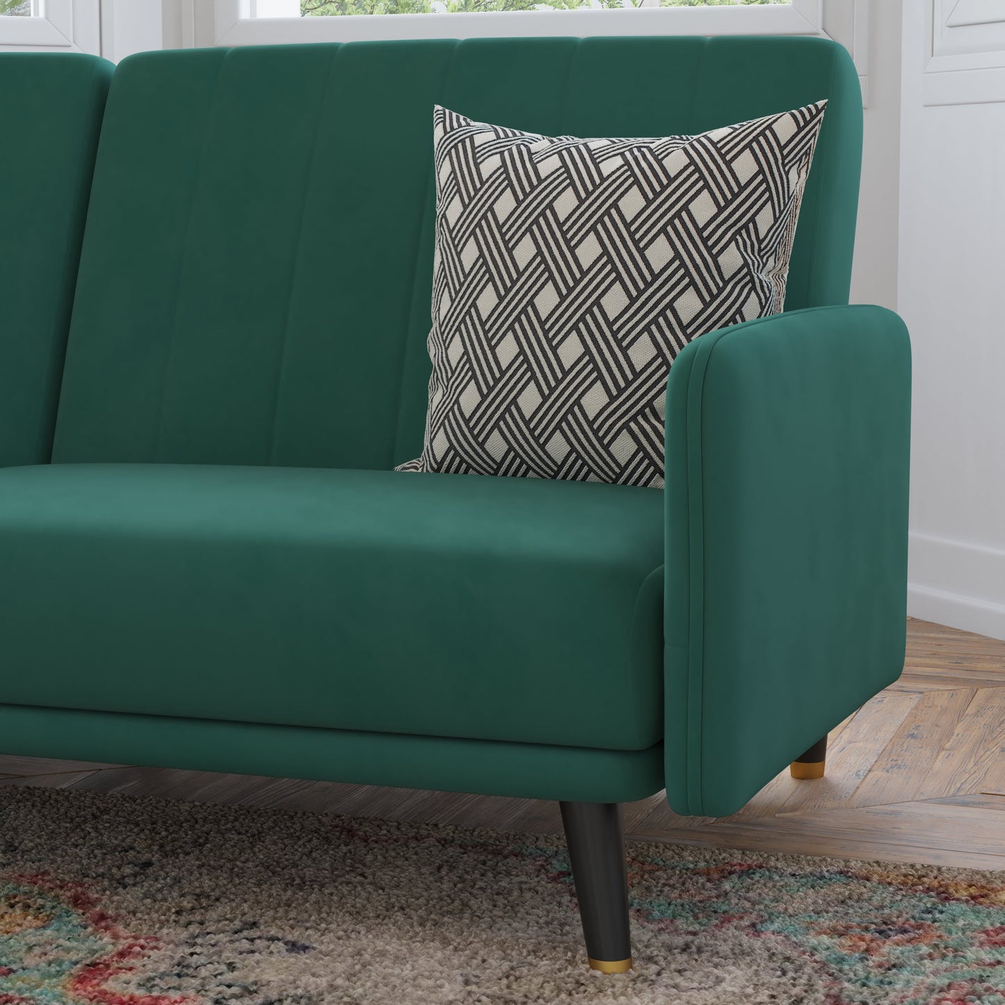 Emerald Velvet Futon Sofa HC-1044-GN-GG