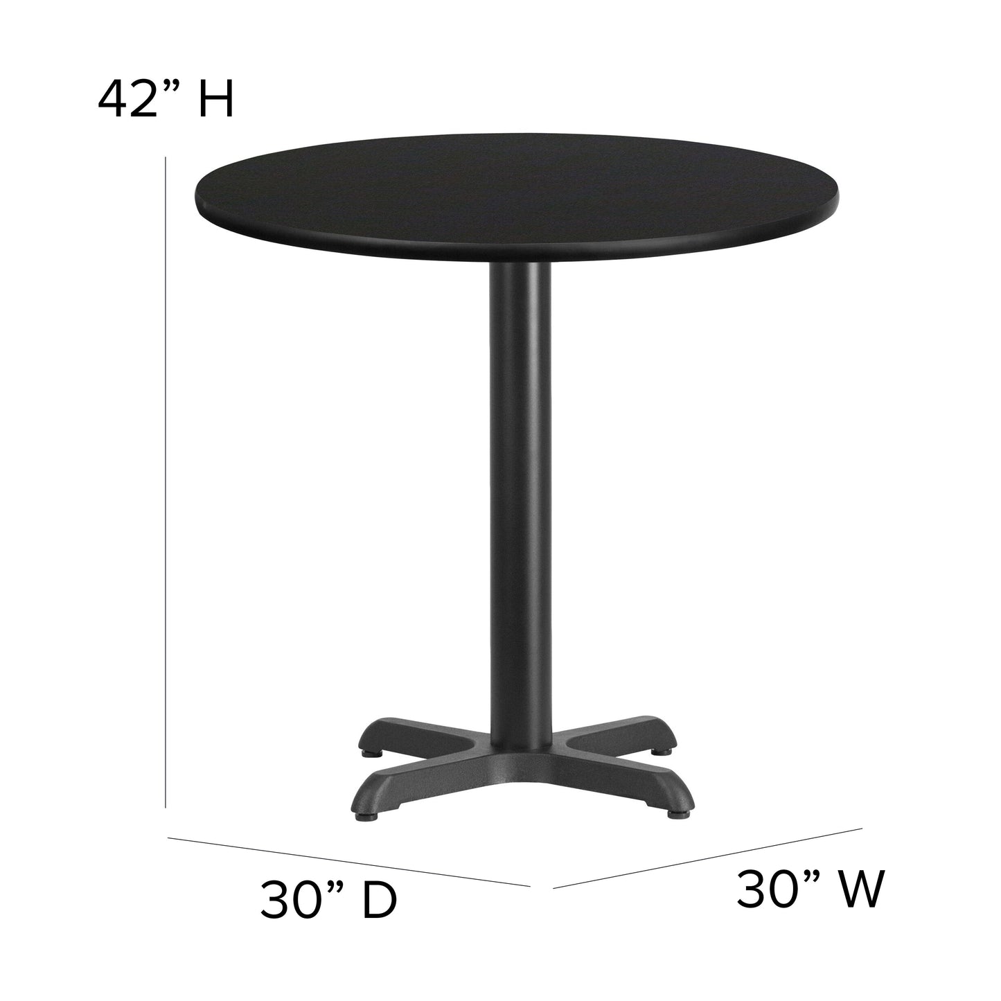 30RD BK Bar Table-BK VYL Seat HDBF1021-GG