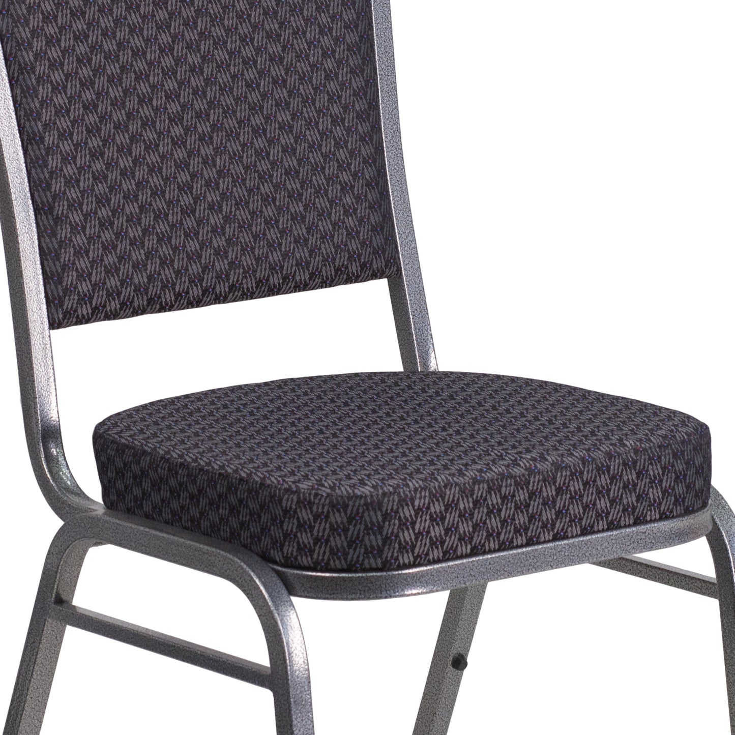 Black Fabric Banquet Chair HF-C01-SV-E26-BK-GG