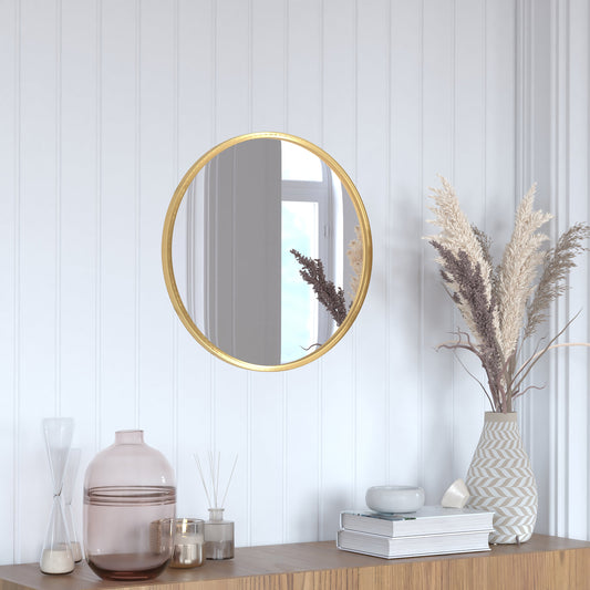 Gold 20" Round Wall Mirror HFKHD-0GD-CRE8-291315-GG