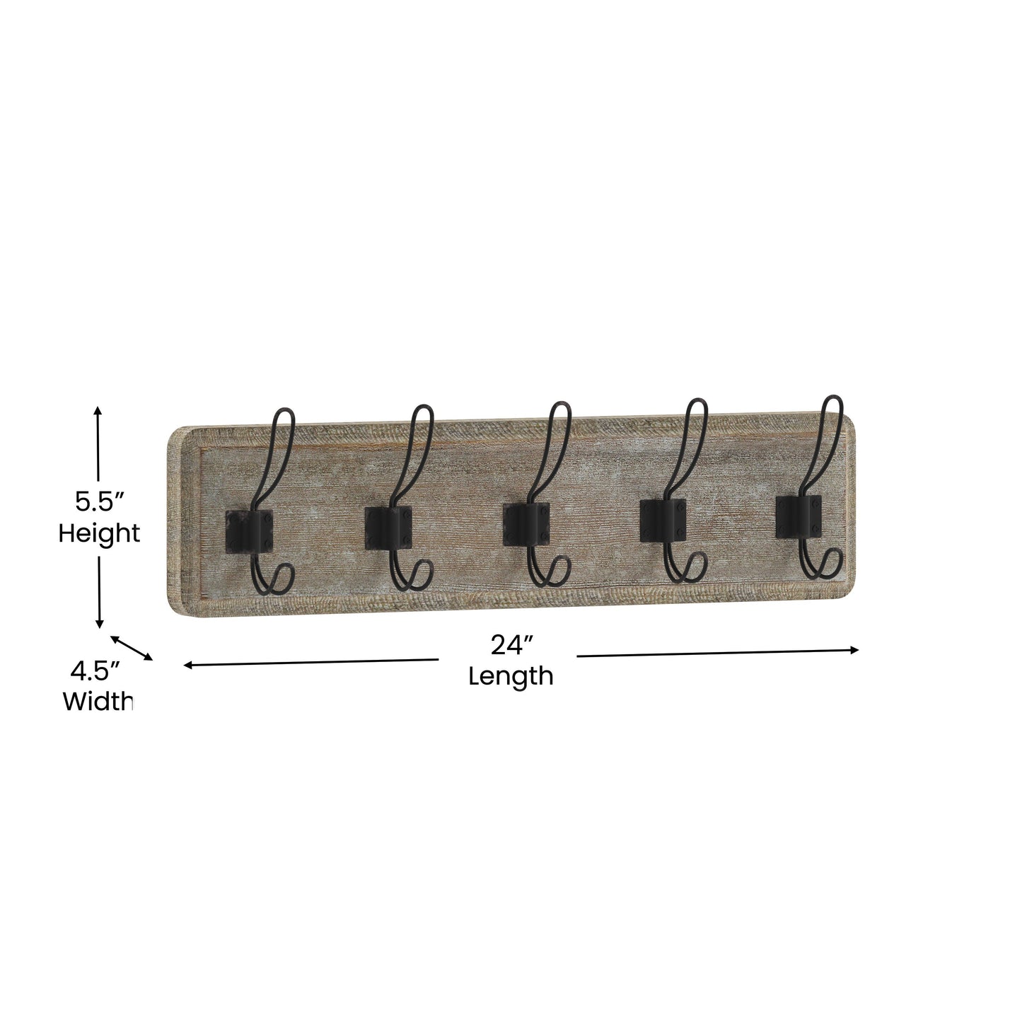 Weathered Wall Coat Rack HFKHD-GDI-CRE8-232315-GG