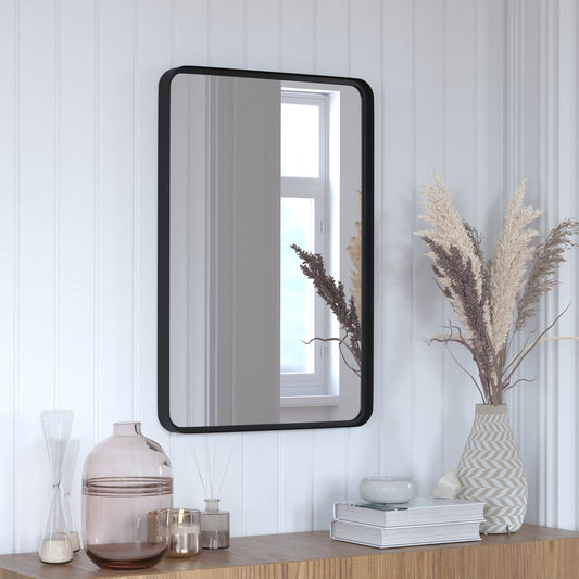 Black 20" x 30" Wall Mirror HFMHD-GDI-CRE8-212315-GG