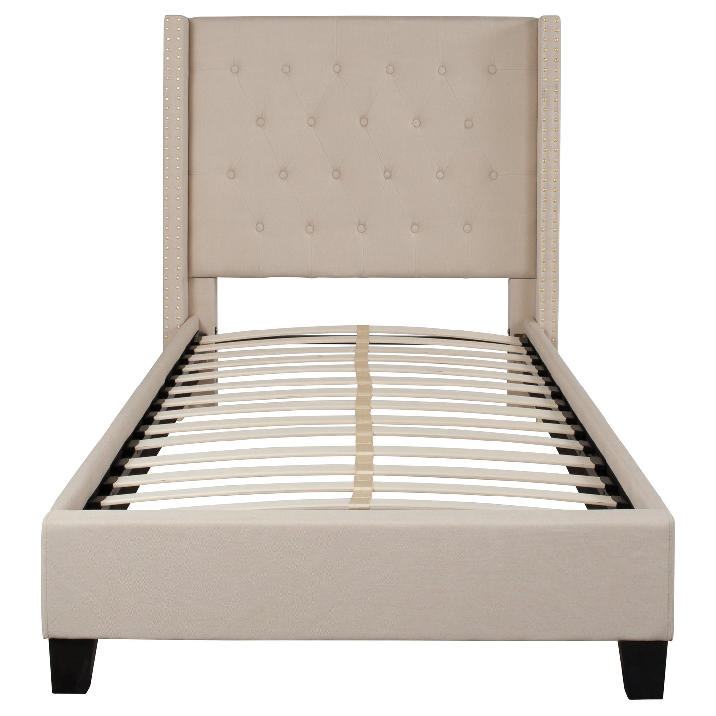 Twin Platform Bed-Beige HG-33-GG