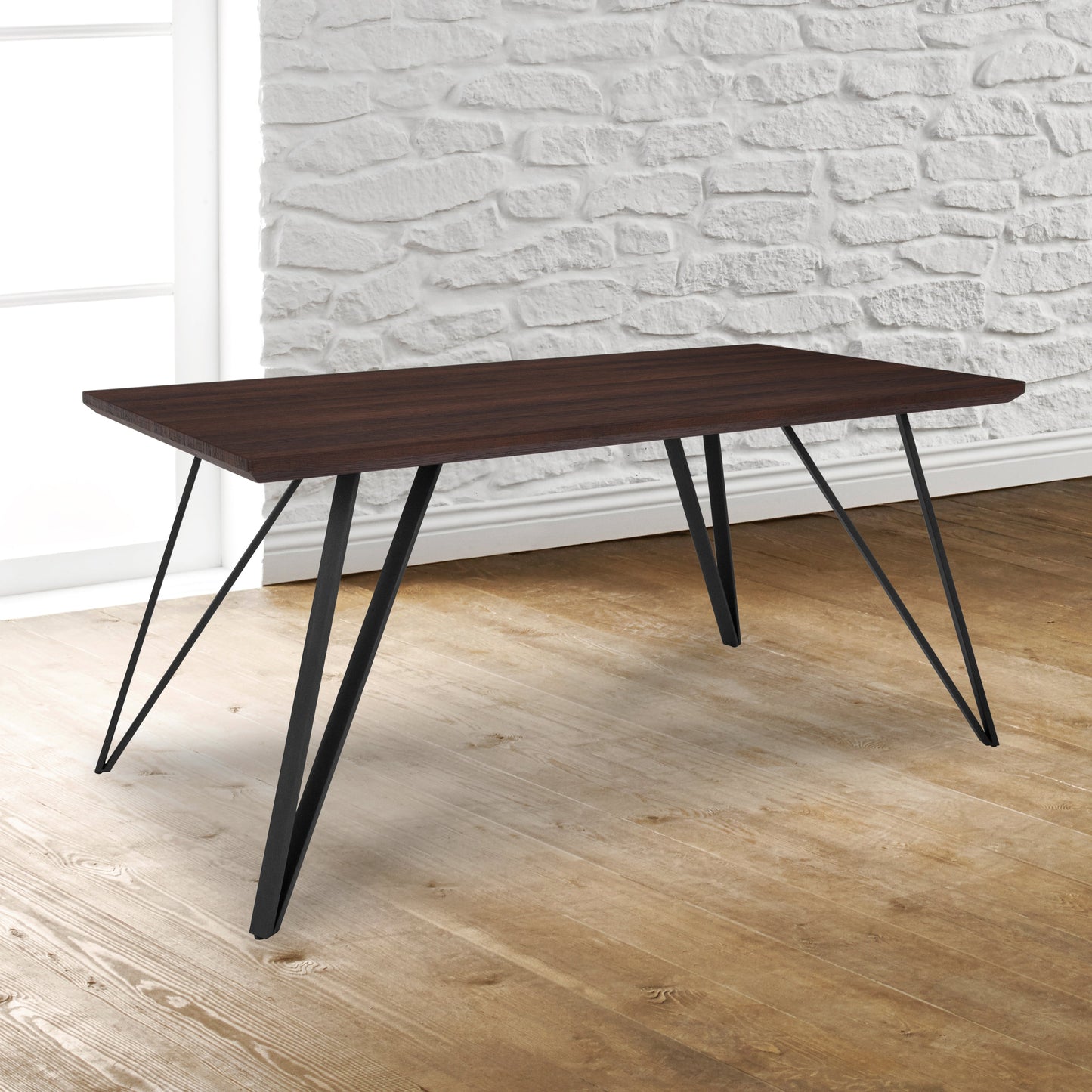 63x31.5 Dark Ash Dining Table HG-DT012-64054-GG