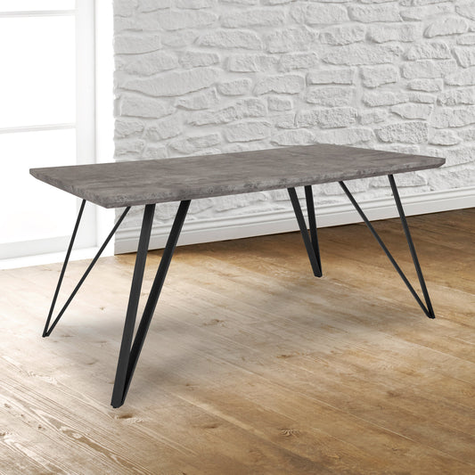 63x31.5 Concrete Dining Table HG-DT012-78054-GG