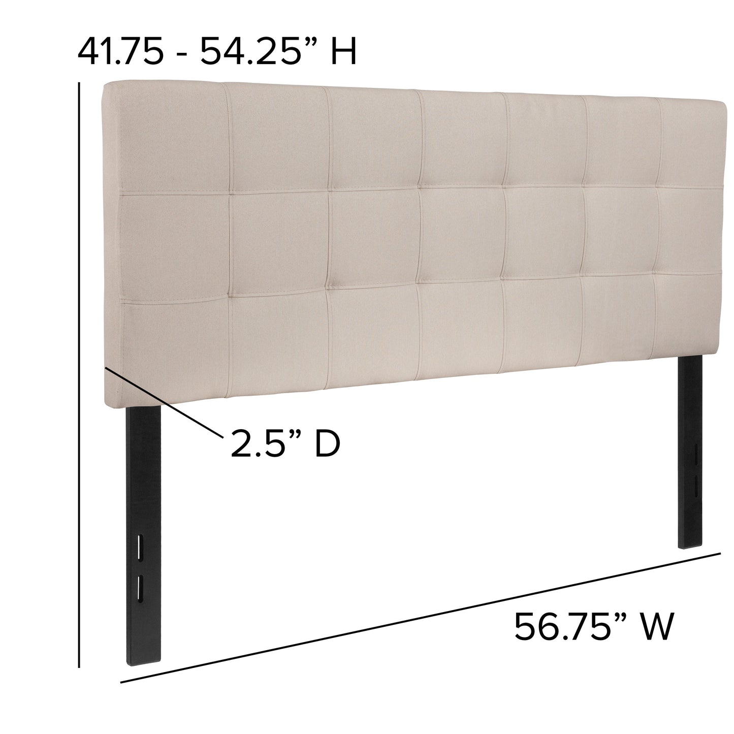 Full Headboard-Beige Fabric HG-HB1704-F-B-GG