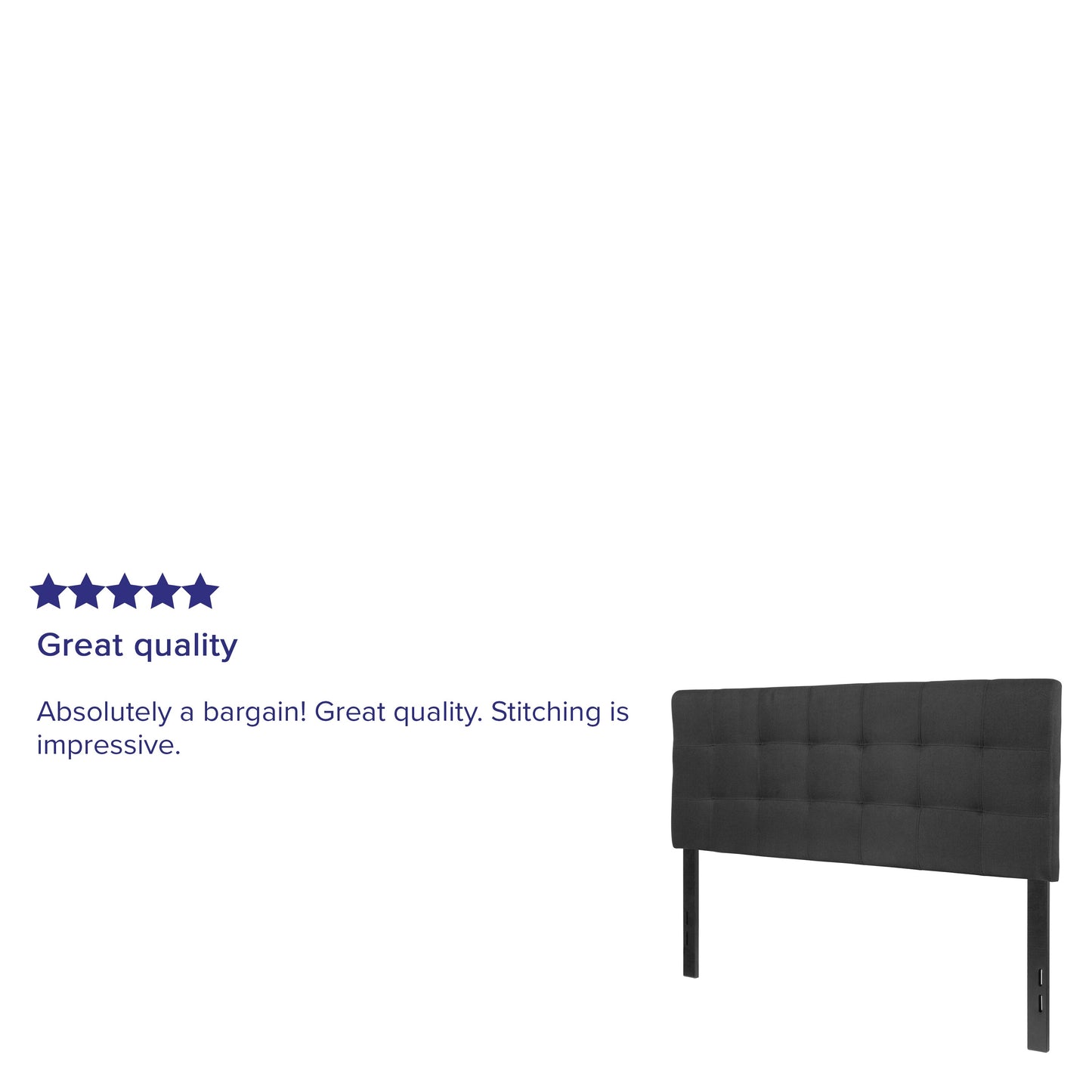 Full Headboard-Black Fabric HG-HB1704-F-BK-GG