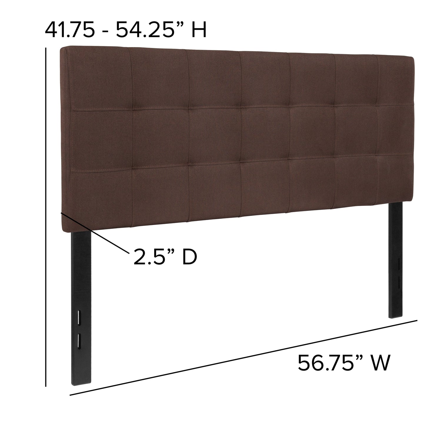 Full Headboard-Brown Fabric HG-HB1704-F-DBR-GG