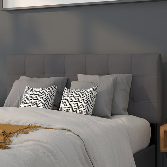 Full Headboard-Gray Fabric HG-HB1704-F-DG-GG