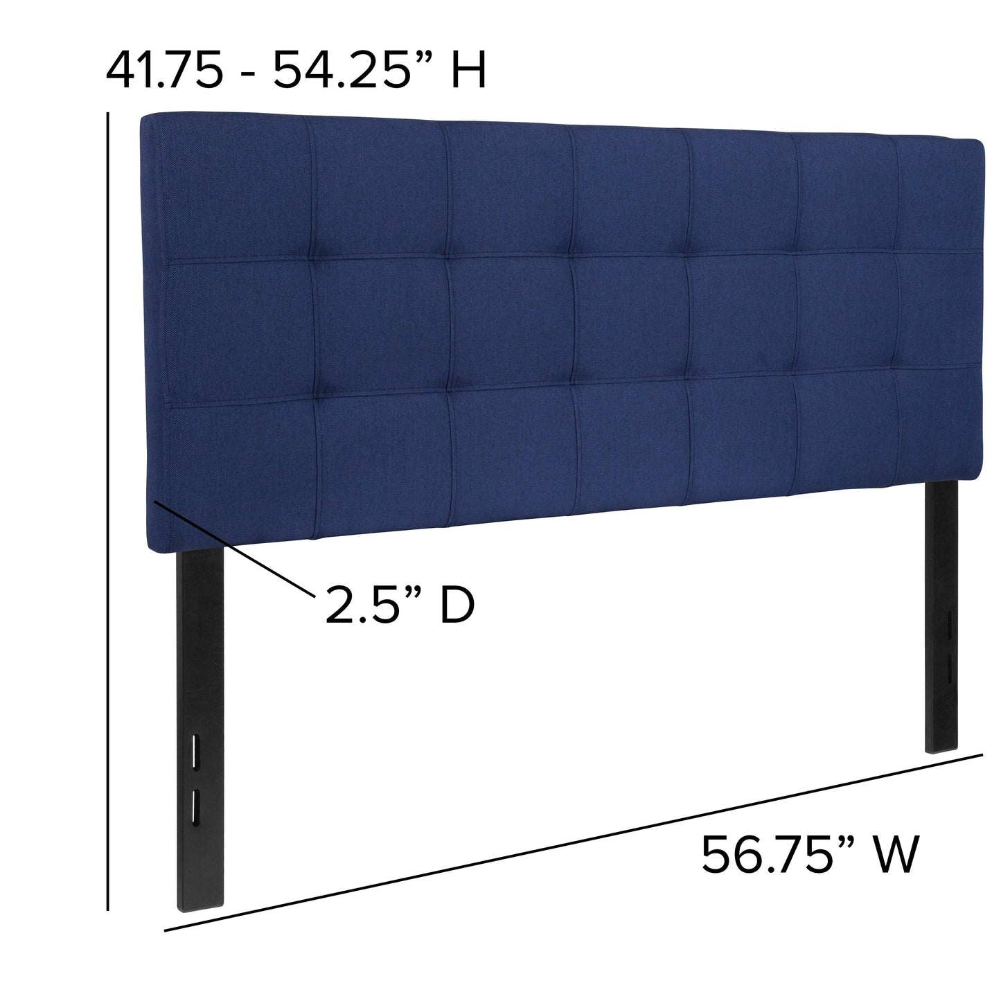 Full Headboard-Navy Fabric HG-HB1704-F-N-GG