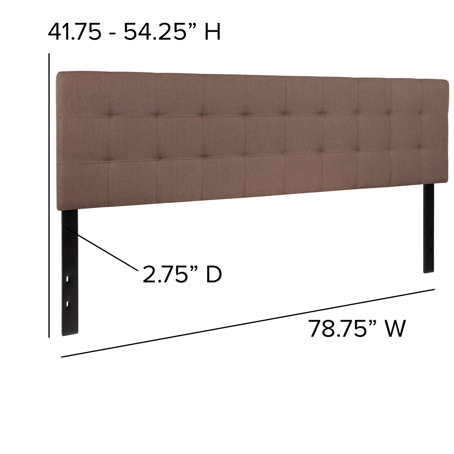 King Headboard-Camel Fabric HG-HB1704-K-C-GG