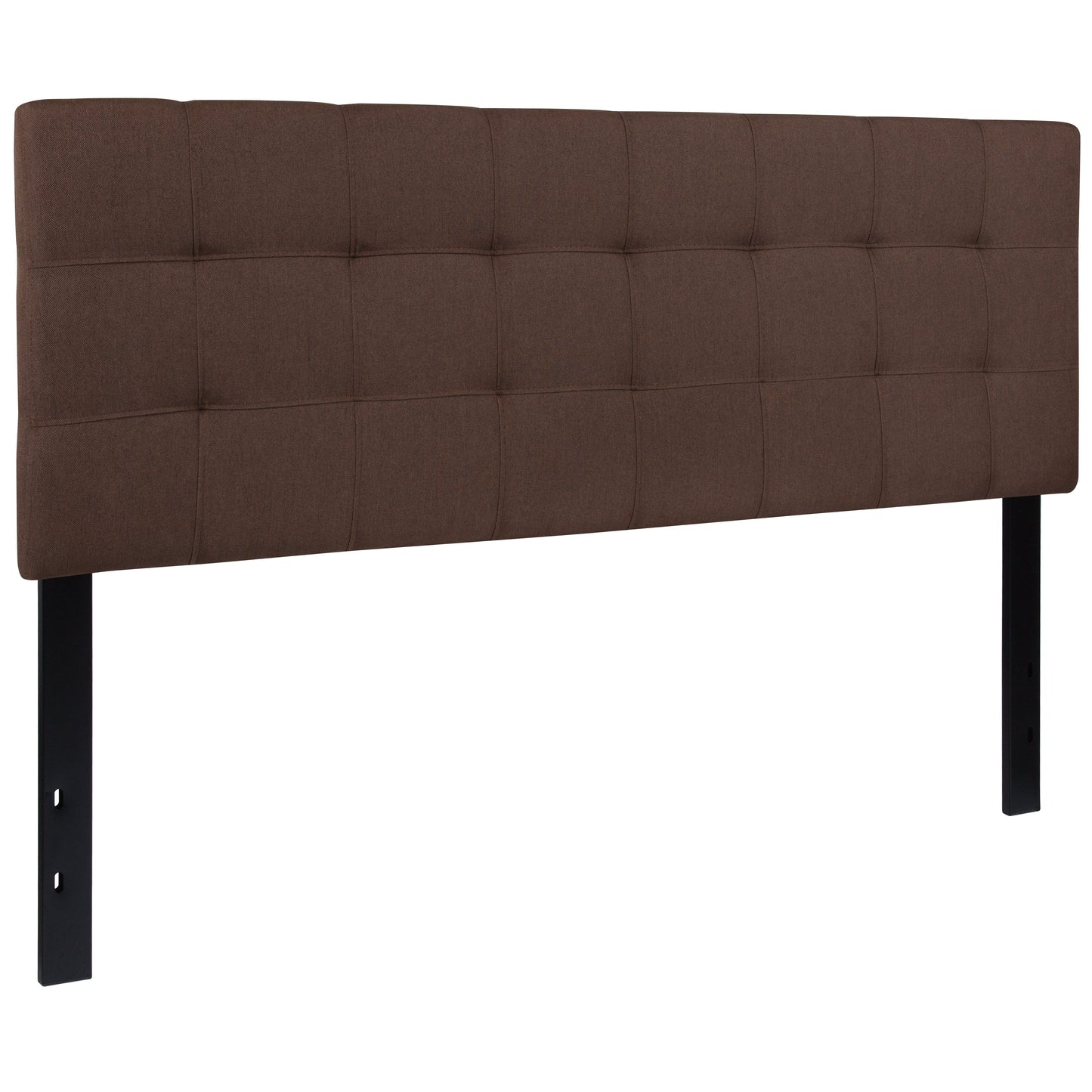 Queen Headboard-Brown Fabric HG-HB1704-Q-DBR-GG