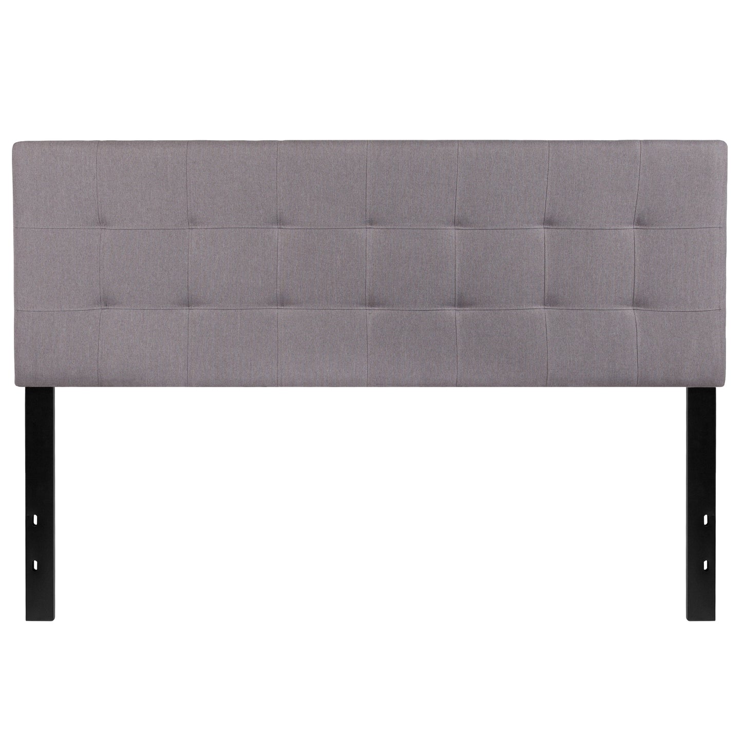 Queen Headboard-Gray Fabric HG-HB1704-Q-LG-GG