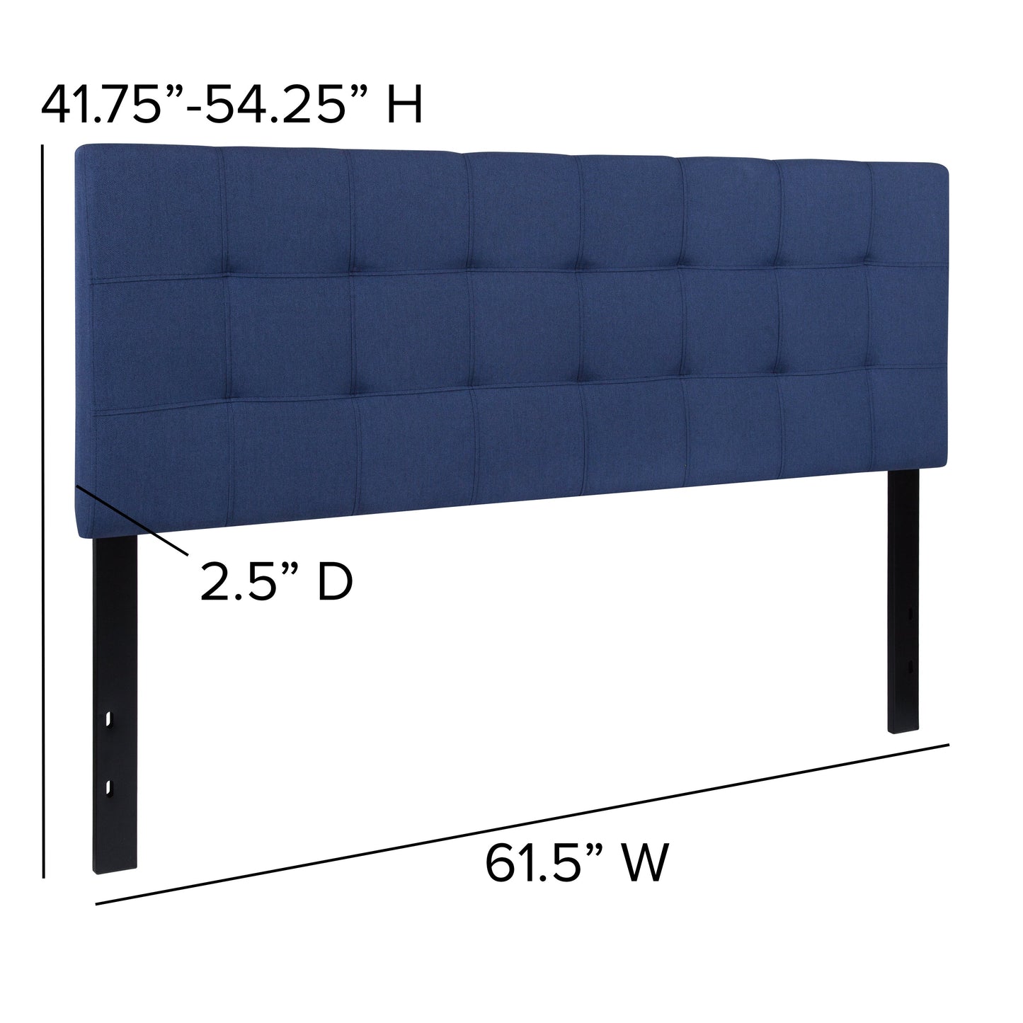 Queen Headboard-Navy Fabric HG-HB1704-Q-N-GG