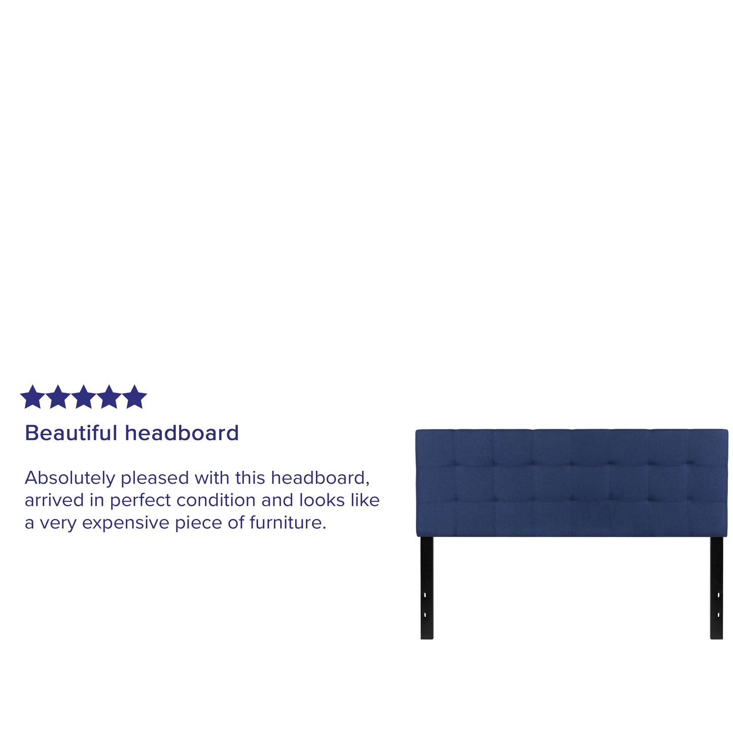 Queen Headboard-Navy Fabric HG-HB1704-Q-N-GG