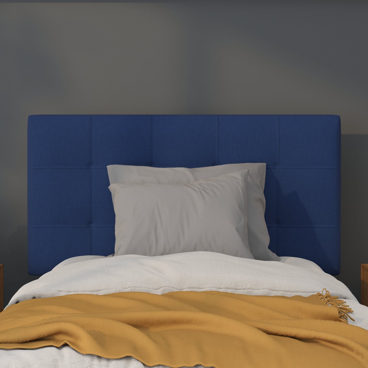 Twin Headboard-Navy Fabric HG-HB1704-T-N-GG