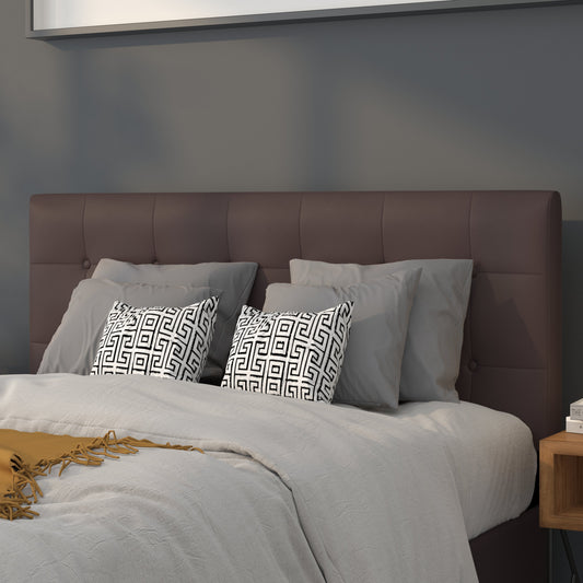 Full Headboard-Brown Vinyl HG-HB1705-F-BR-GG