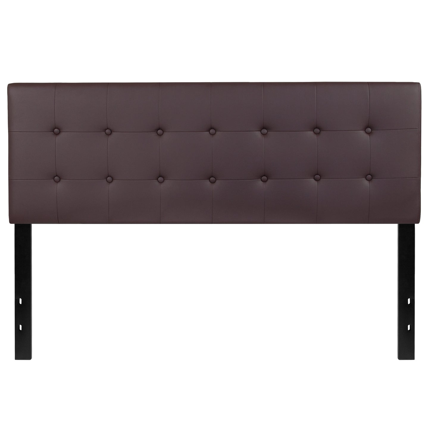 Queen Headboard-Brown Vinyl HG-HB1705-Q-BR-GG