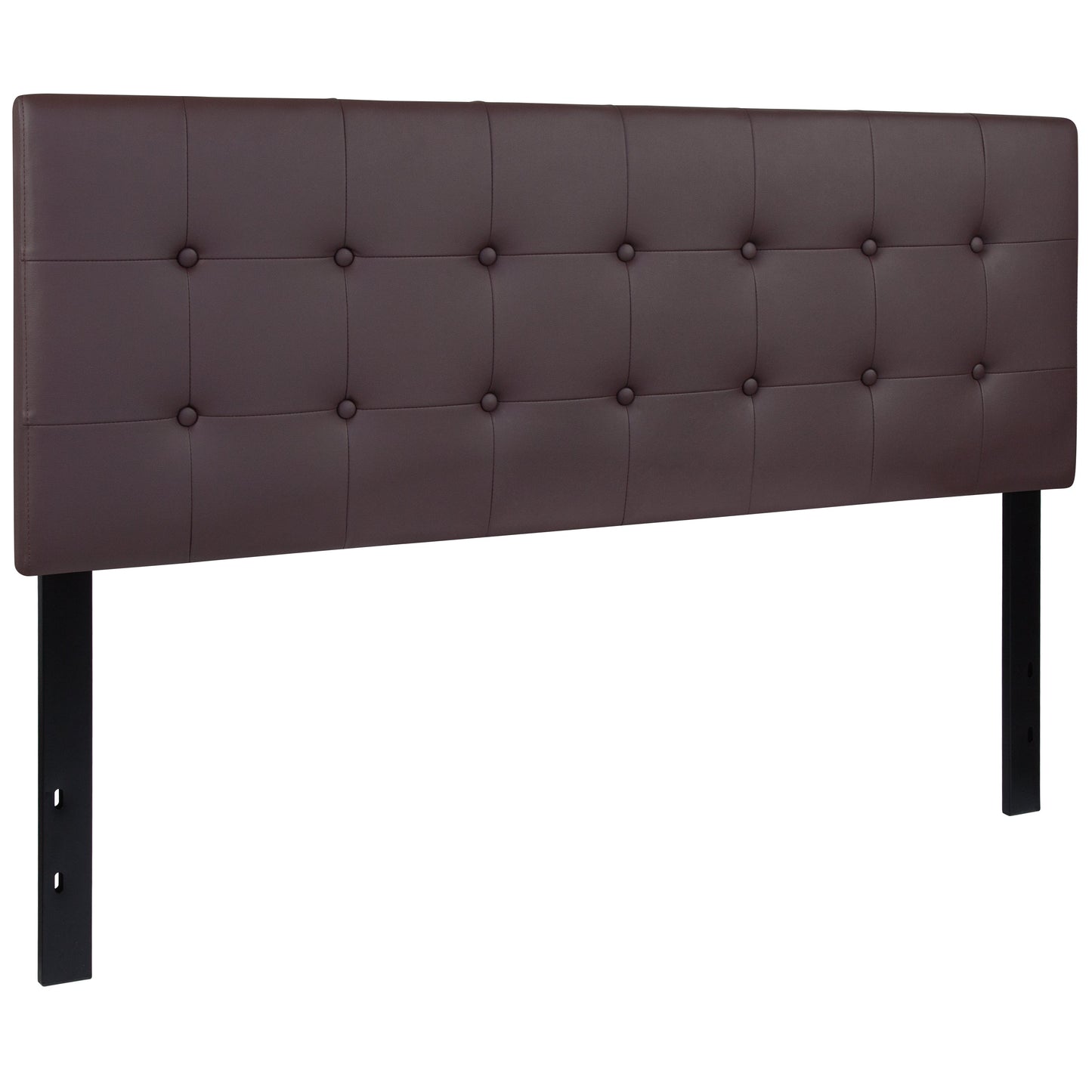 Queen Headboard-Brown Vinyl HG-HB1705-Q-BR-GG