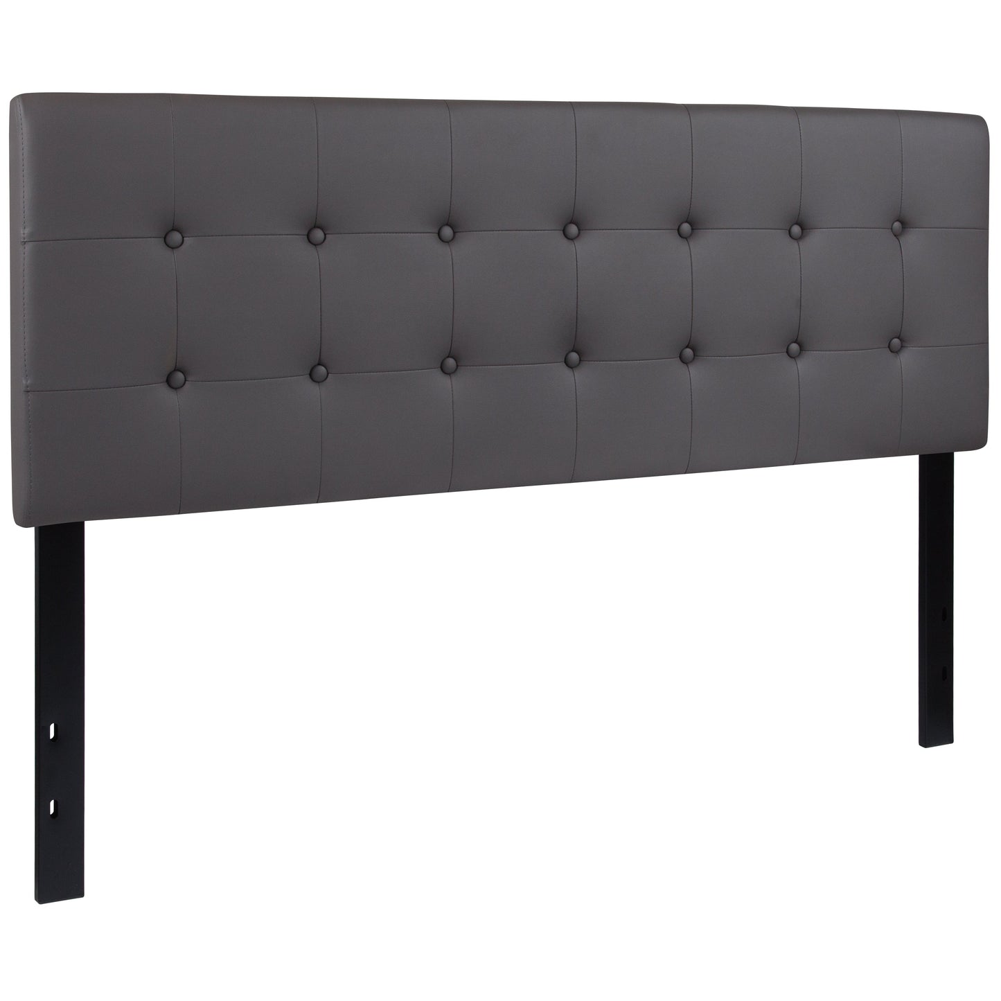 Queen Headboard-Gray Vinyl HG-HB1705-Q-GY-GG