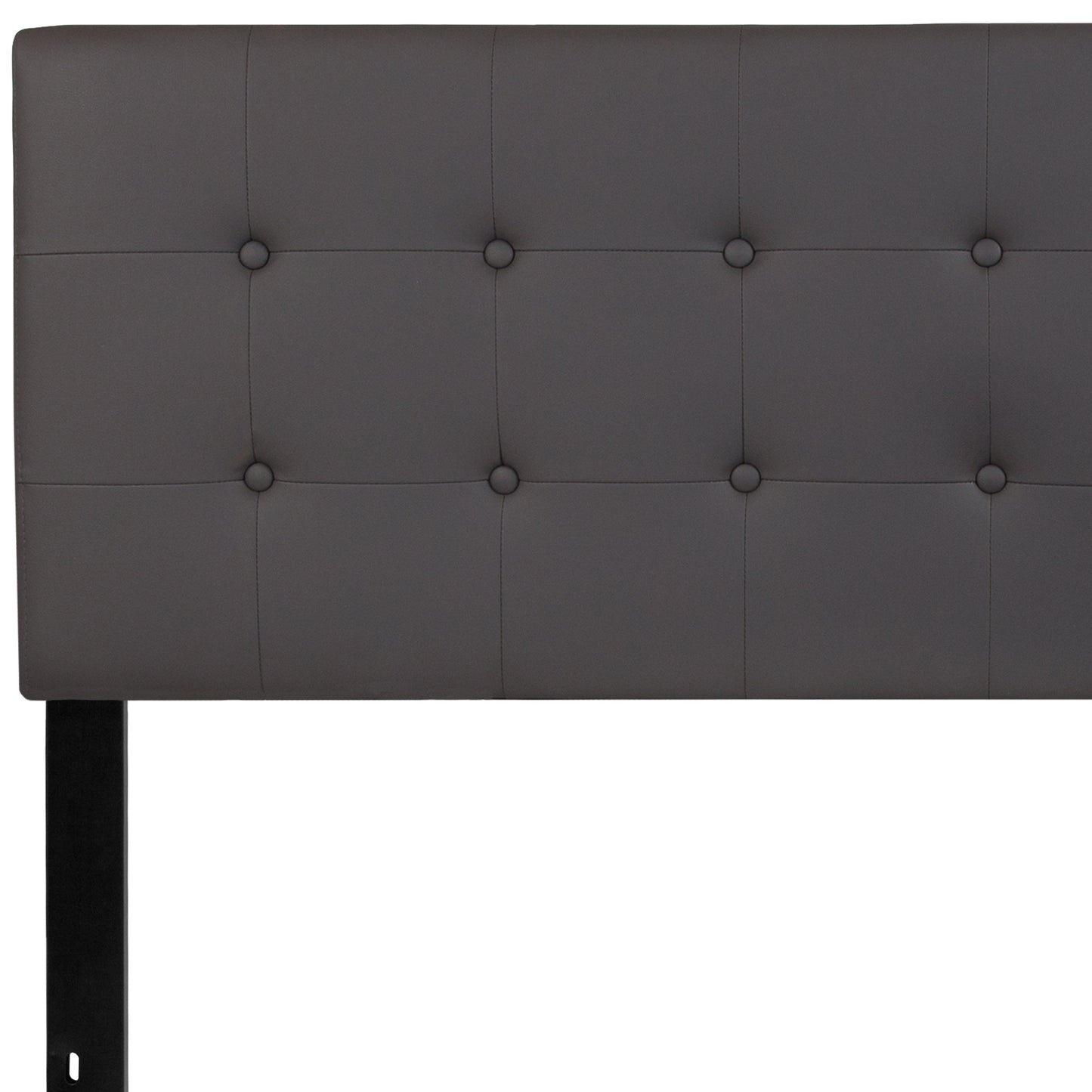 Queen Headboard-Gray Vinyl HG-HB1705-Q-GY-GG