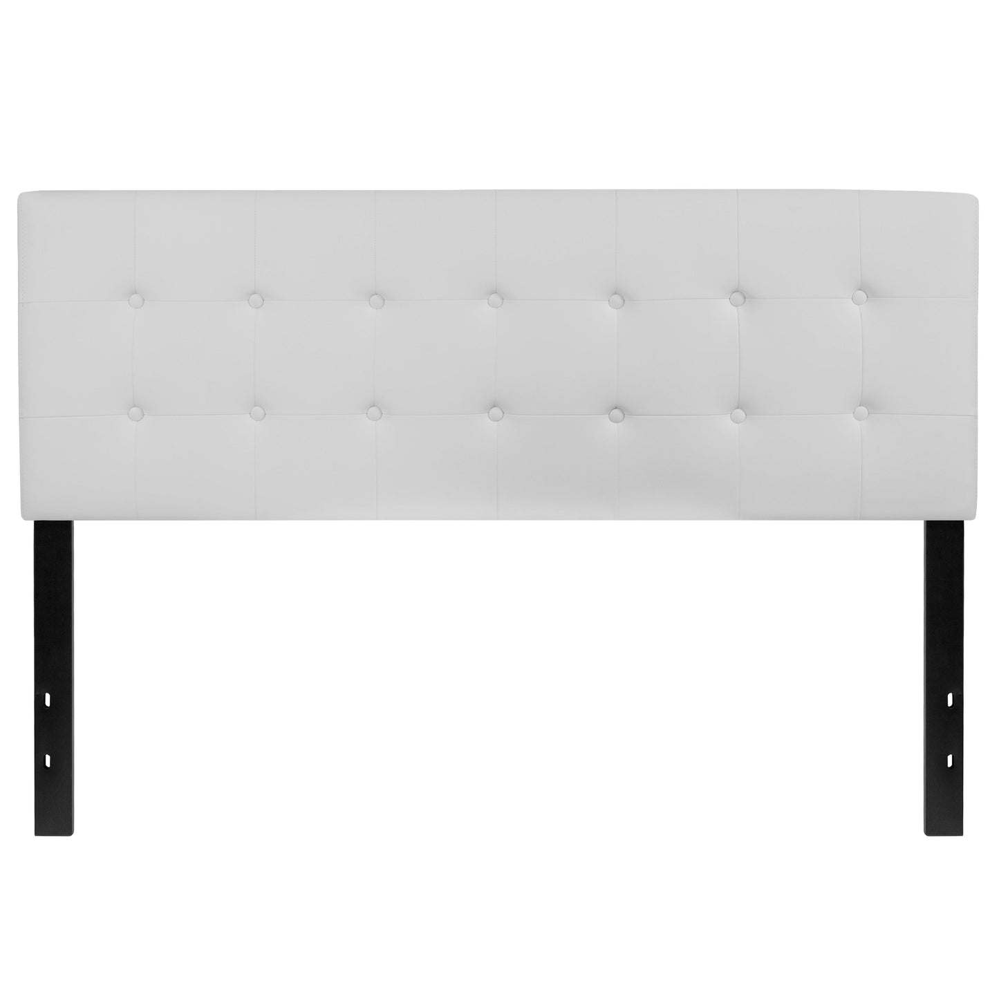 Queen Headboard-White Vinyl HG-HB1705-Q-W-GG