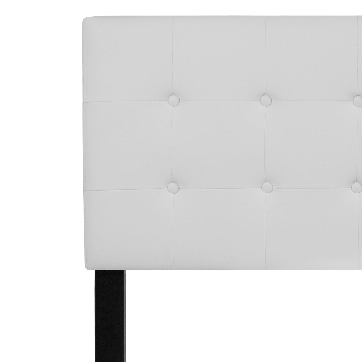 Queen Headboard-White Vinyl HG-HB1705-Q-W-GG